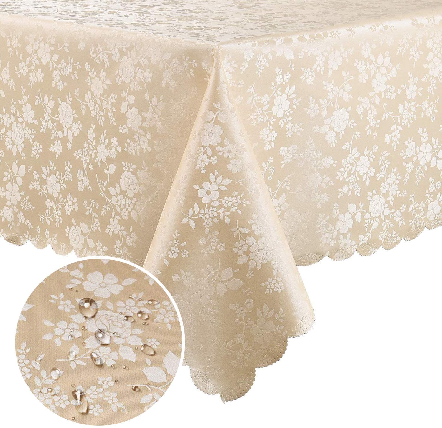 Foto 2 pulgar | Mantel Smiry De Vinilo Impermeable Para Cocina 140 X 200 Cm, Color Beige - Venta Internacional.