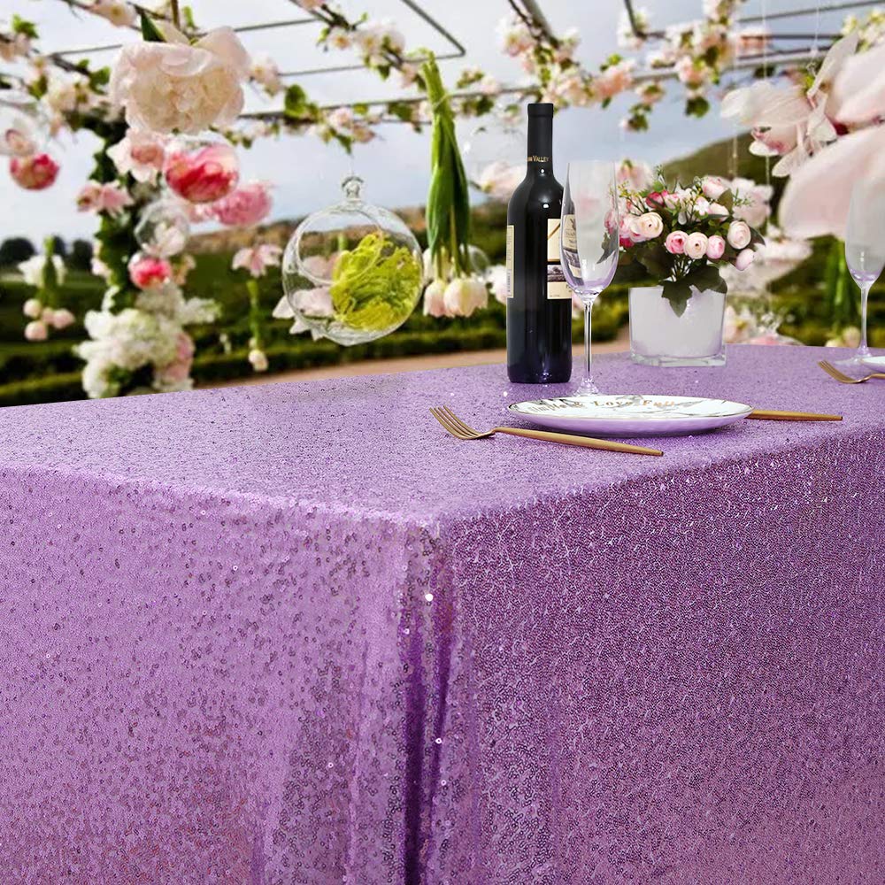 Foto 5 pulgar | Mantel De Lentejuelas B-cool Para Bodas, Color Lavanda, Lila, 152 X 259 Cm - Venta Internacional.