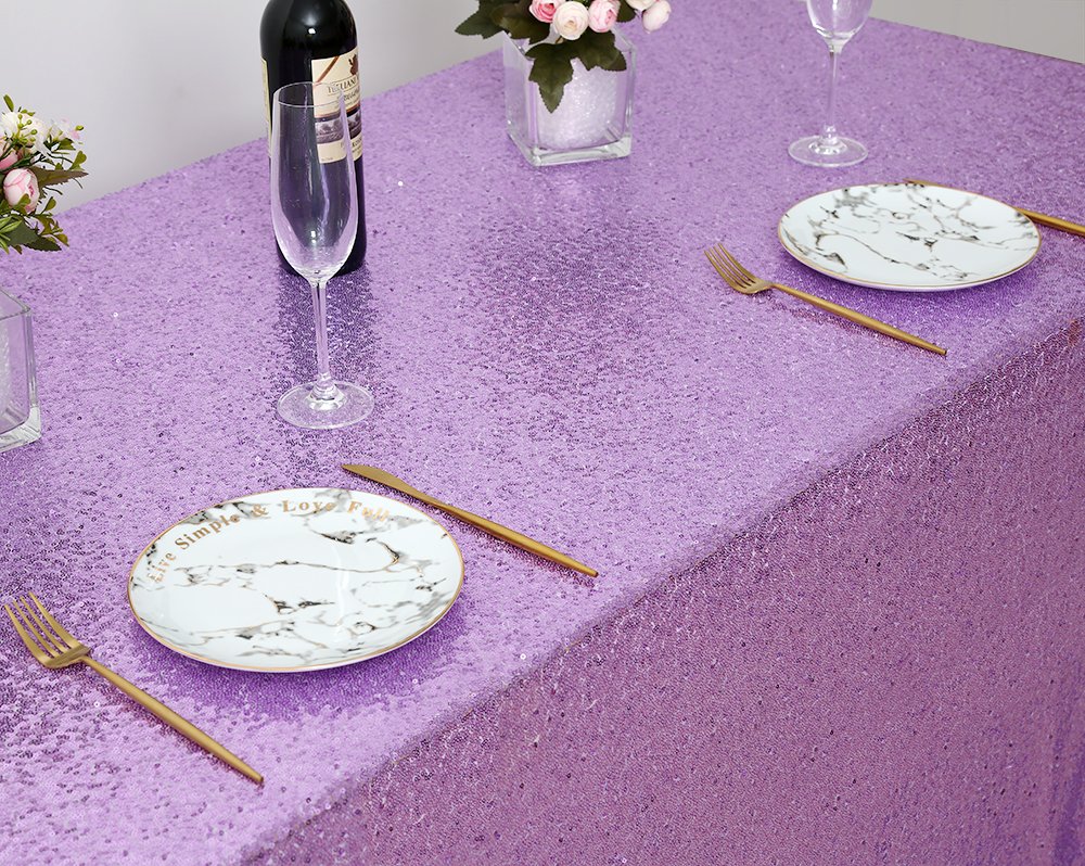 Foto 5 | Mantel De Lentejuelas B-cool Para Bodas, Color Lavanda, Lila, 152 X 259 Cm - Venta Internacional.