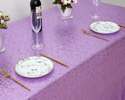 Foto 5 | Mantel De Lentejuelas B-cool Para Bodas, Color Lavanda, Lila, 152 X 259 Cm - Venta Internacional.