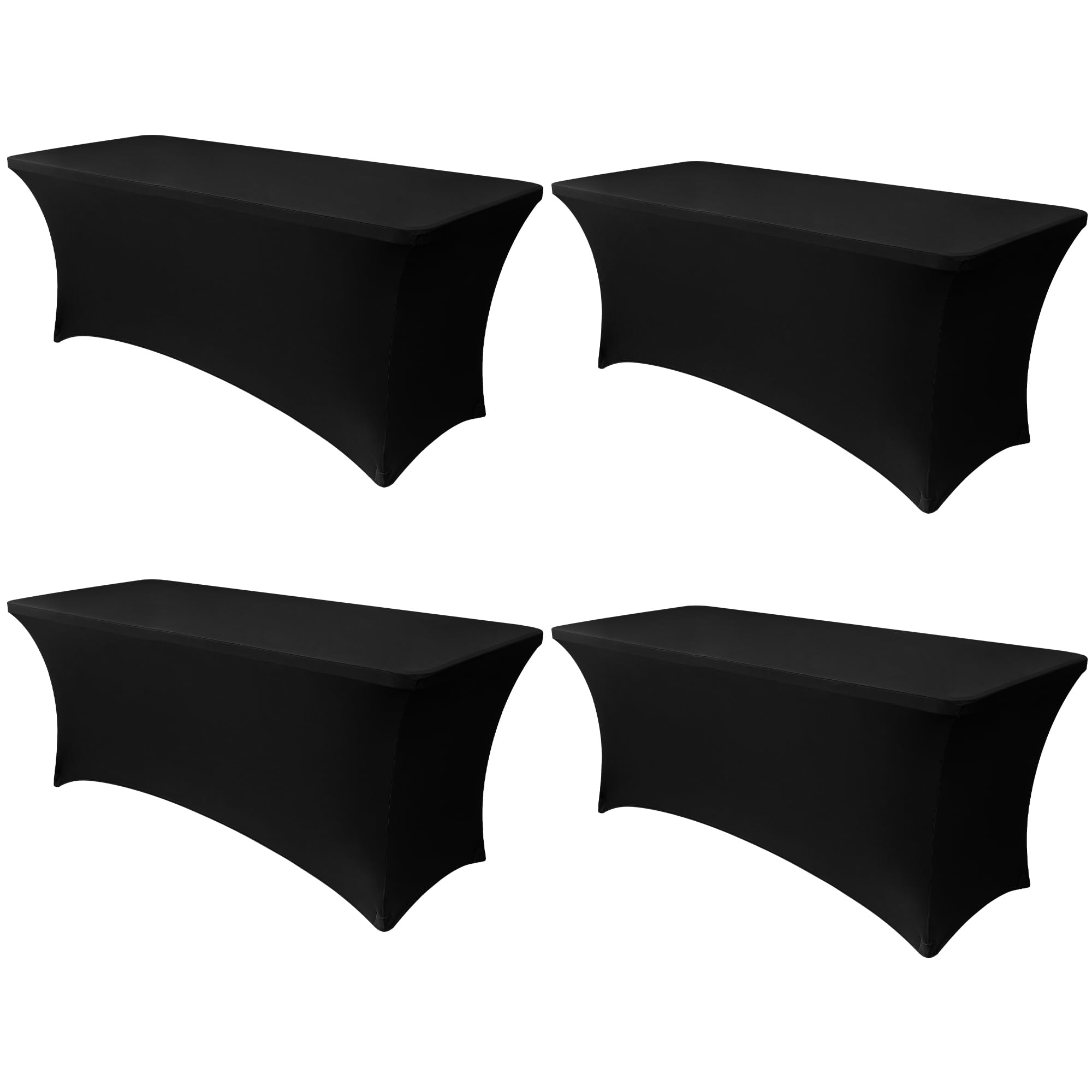 Foto 2 pulgar | Mantel Obstal Stretch Spandex De 6 Pies, Negro (paquete De 4) - Venta Internacional.