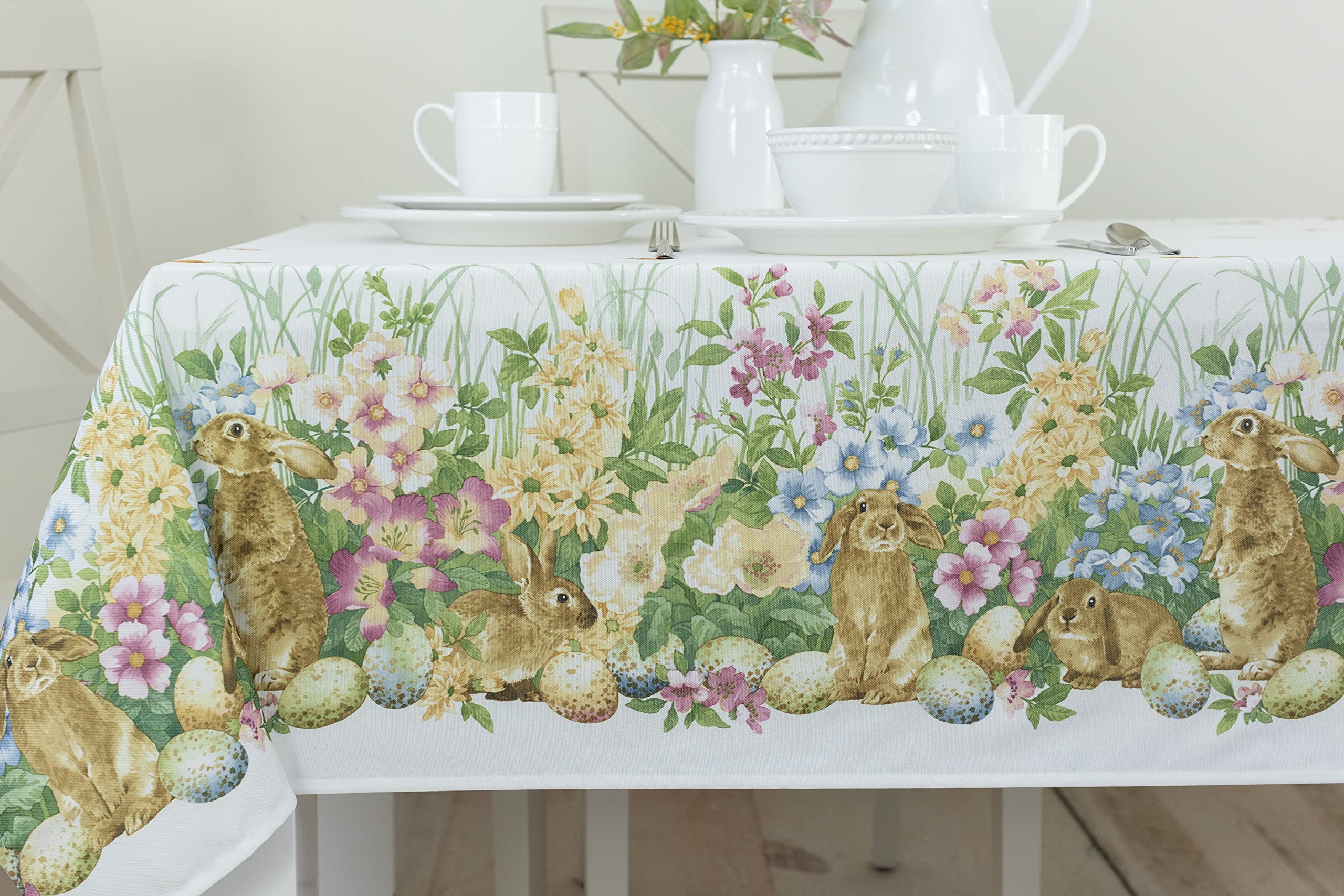 Foto 4 pulgar | Mantel Benson Mills Blooming Bunnies Para Pascua, 152 X 305 Cm - Venta Internacional.