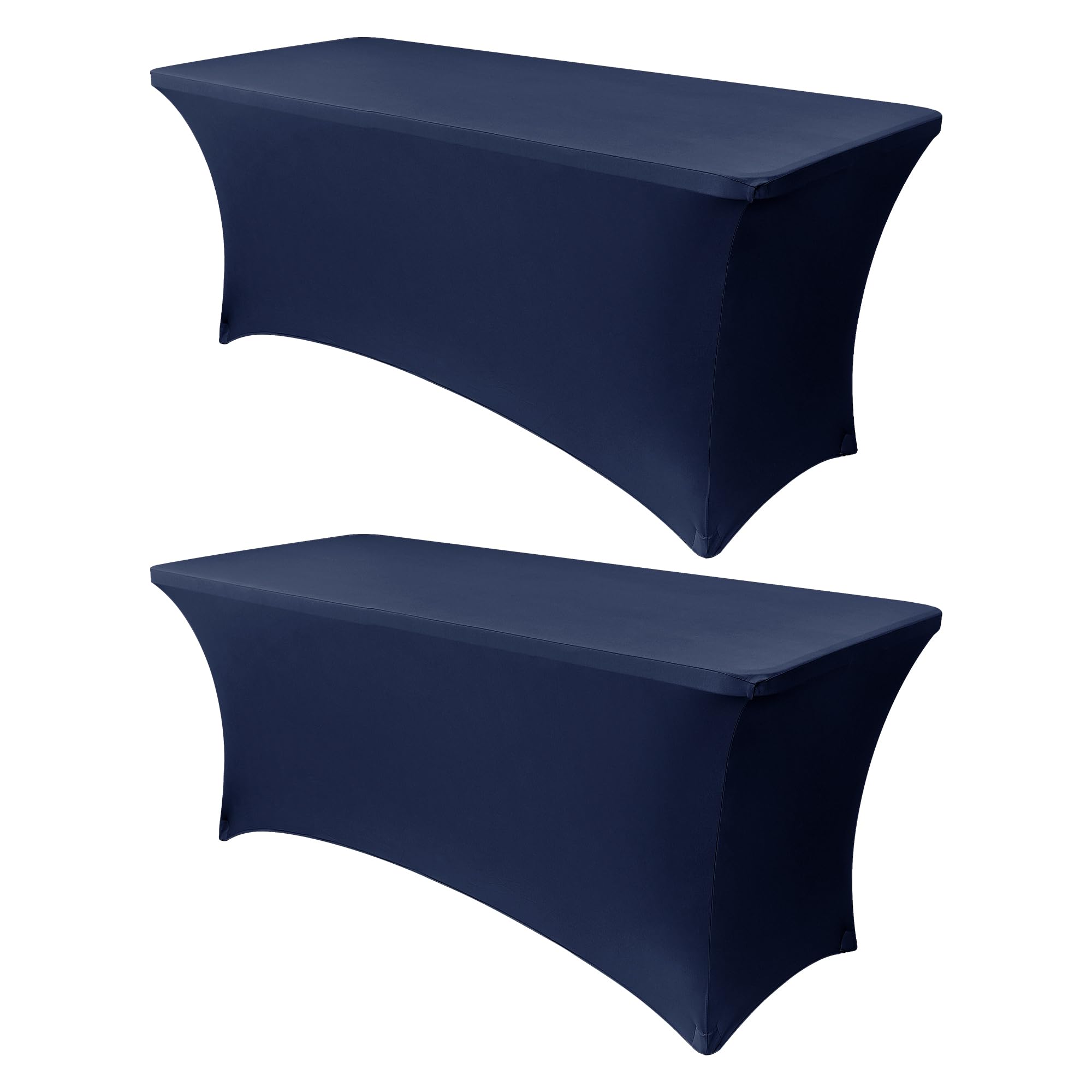 Mantel Obstal Stretch Spandex De 6 Pies, Azul Marino, Paquete De 2 - Venta Internacional.