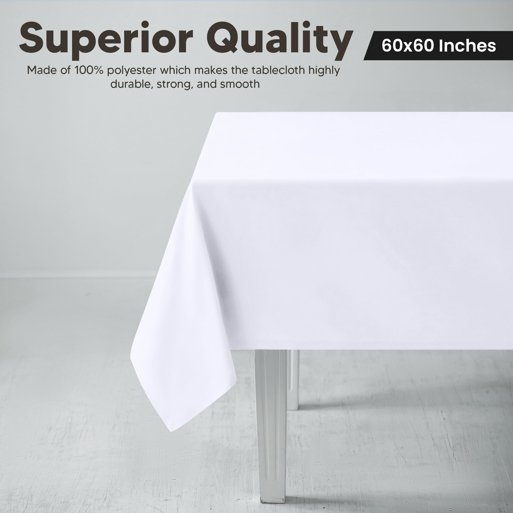 Foto 3 pulgar | Mantel Cuadrado Utopia Kitchen, 60 X 60 Cm, Poliéster Blanco, Paquete De 2 - Venta Internacional.