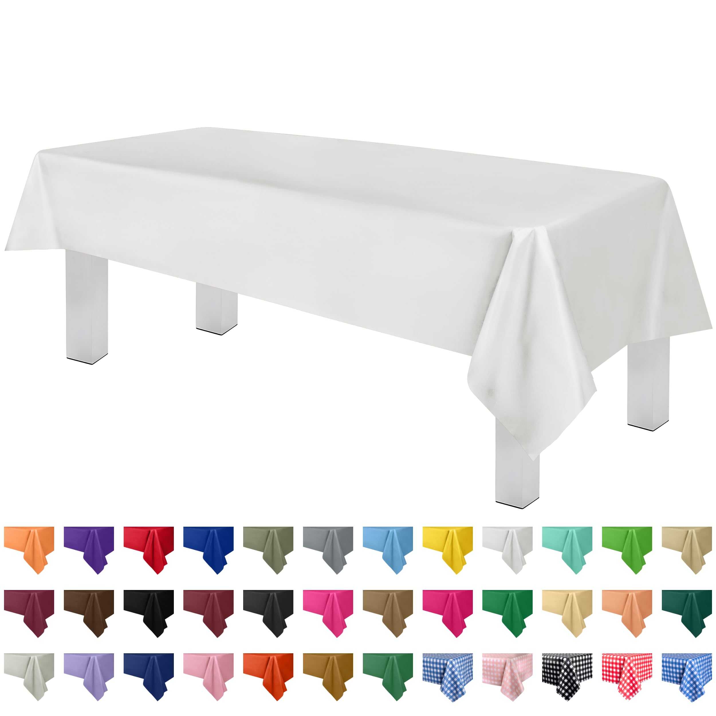 Foto 2 pulgar | Mantel Desechable De Plástico Grandipity, 12 Unidades, Color Blanco - Venta Internacional.