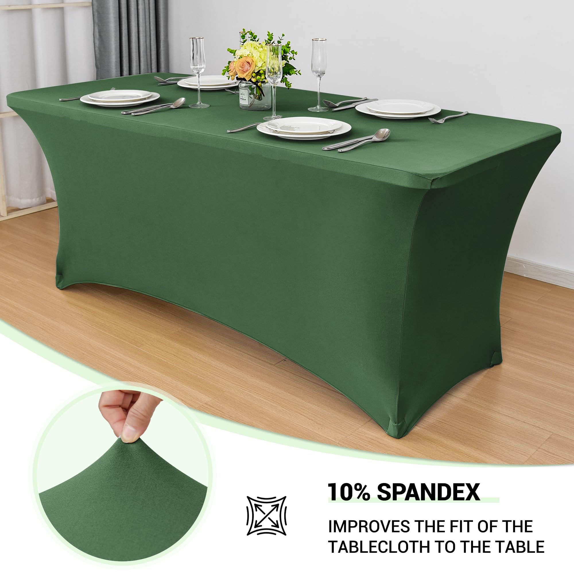 Foto 3 pulgar | Mantel Obstal Stretch Spandex 180 X 75 X 75 Cm, Color Verde Negruzco - Venta Internacional.