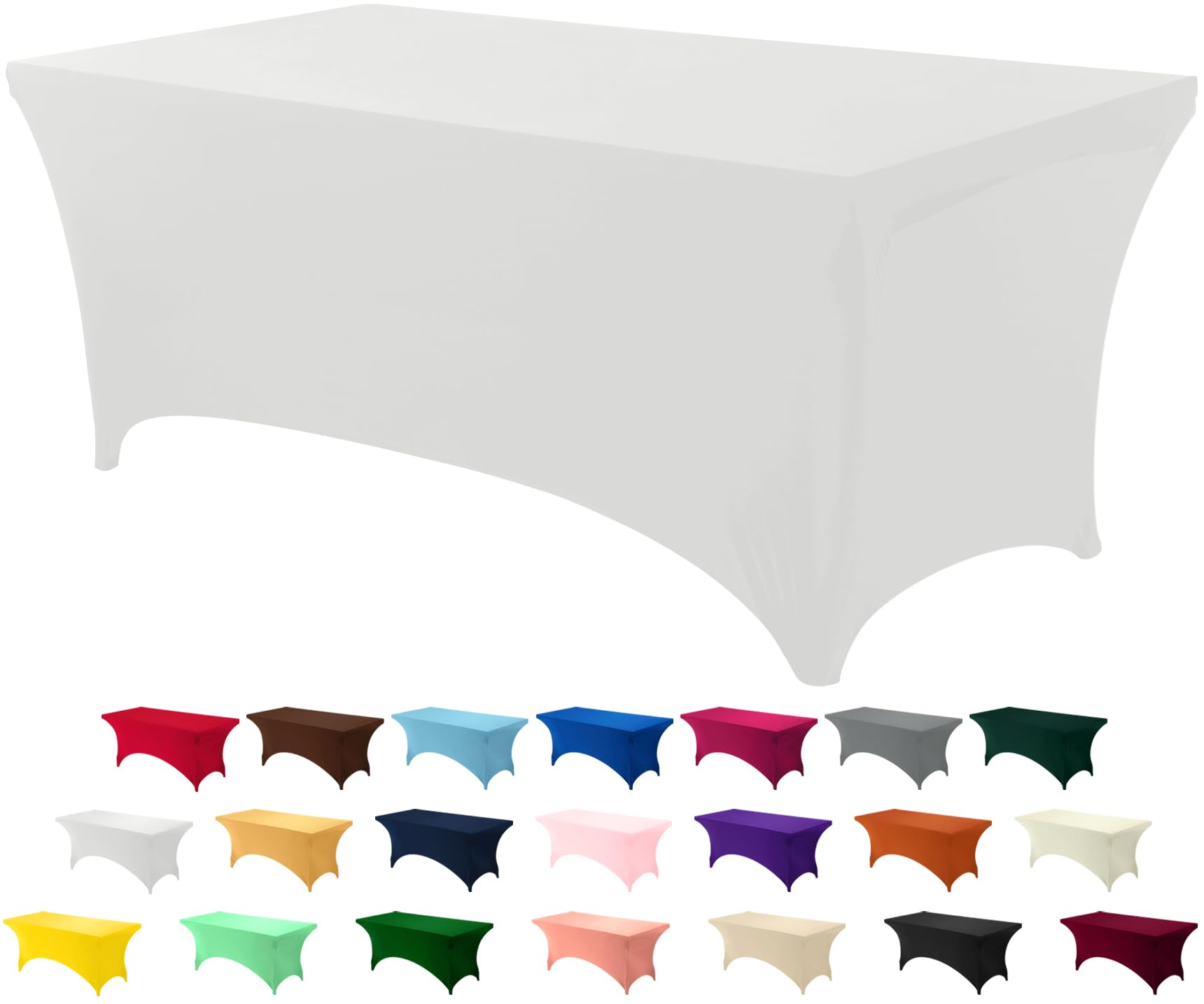 Foto 2 pulgar | Mantel Utopia Kitchen De 8 Pies De Spandex [1 Paquete, Blanco] 200 G/m² - Venta Internacional.