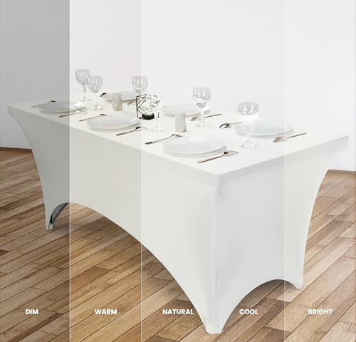 Foto 5 pulgar | Mantel Utopia Kitchen De 8 Pies De Spandex [1 Paquete, Blanco] 200 G/m² - Venta Internacional.