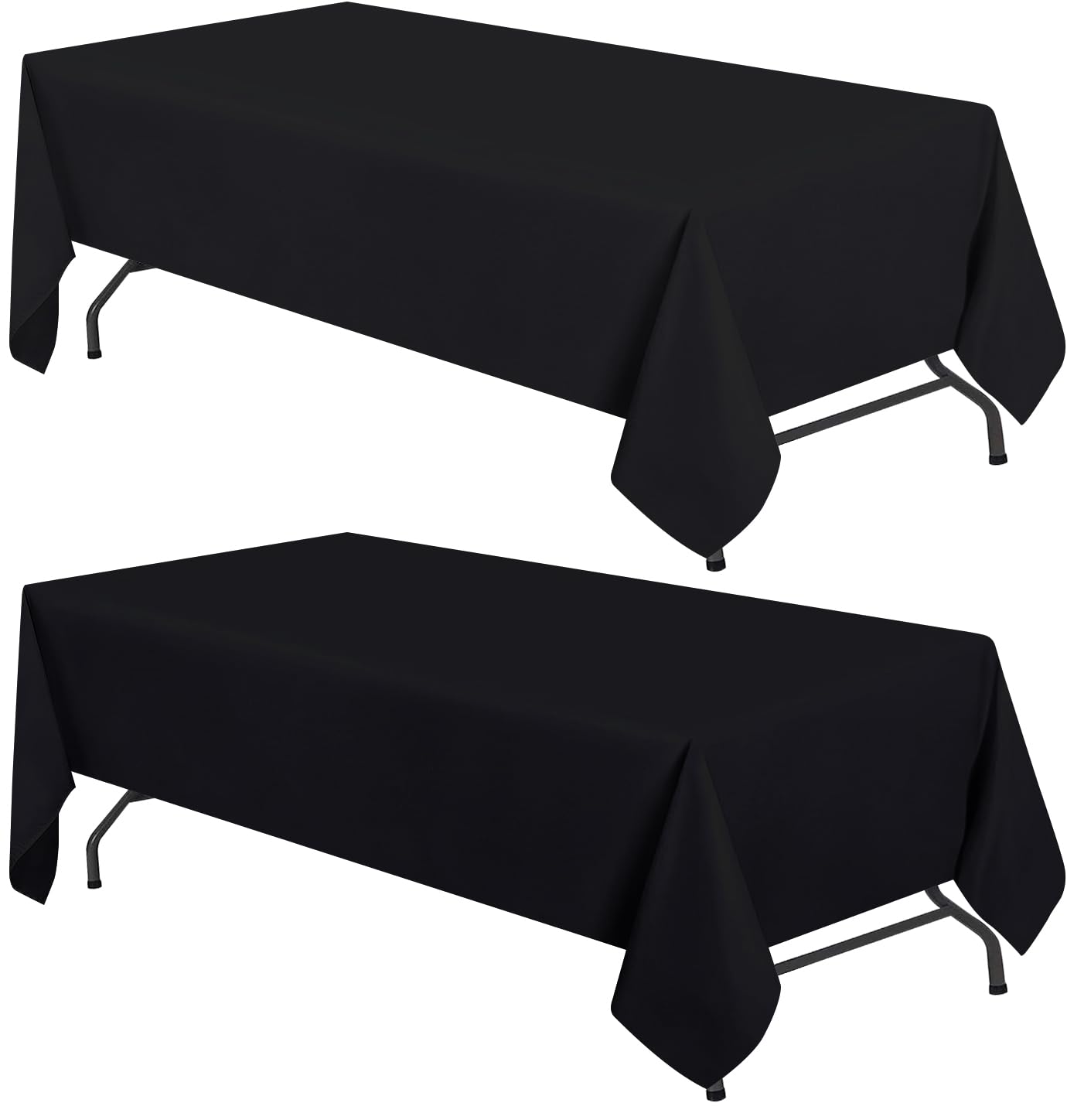 Foto 1 | Juego De Manteles Wealuxe, Rectángulo Negro, 60 X 126 Pulgadas, Paquete De 2 - Venta Internacional.