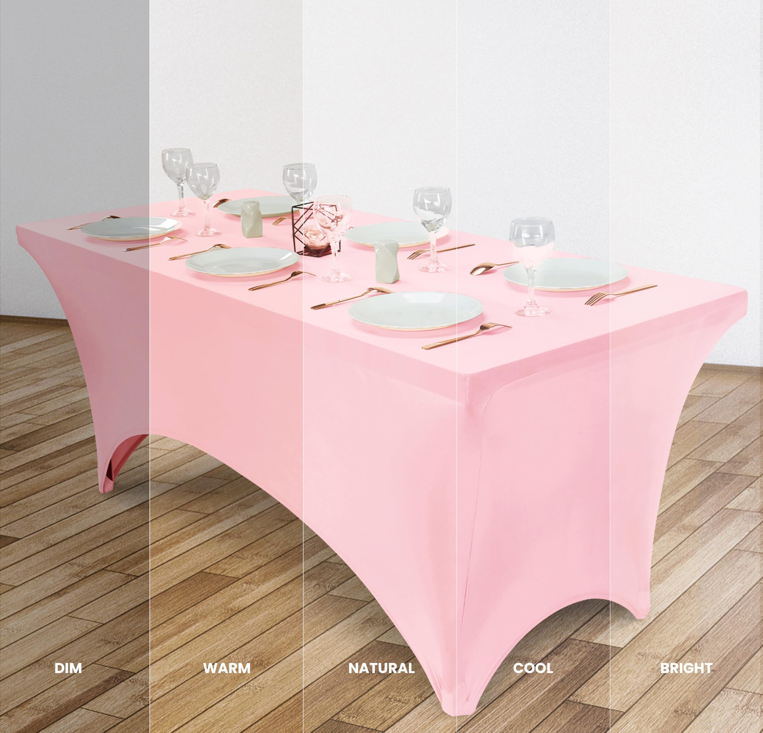 Foto 4 | Mantel Utopia Kitchen De Elastano De 6 Pies [paquete De 2, Rosa] 200 G/m² - Venta Internacional.