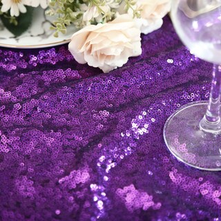 Foto 5 | Mantel B-cool Con Lentejuelas Moradas De 152 X 259 Cm Para Fiesta De Boda - Venta Internacional.