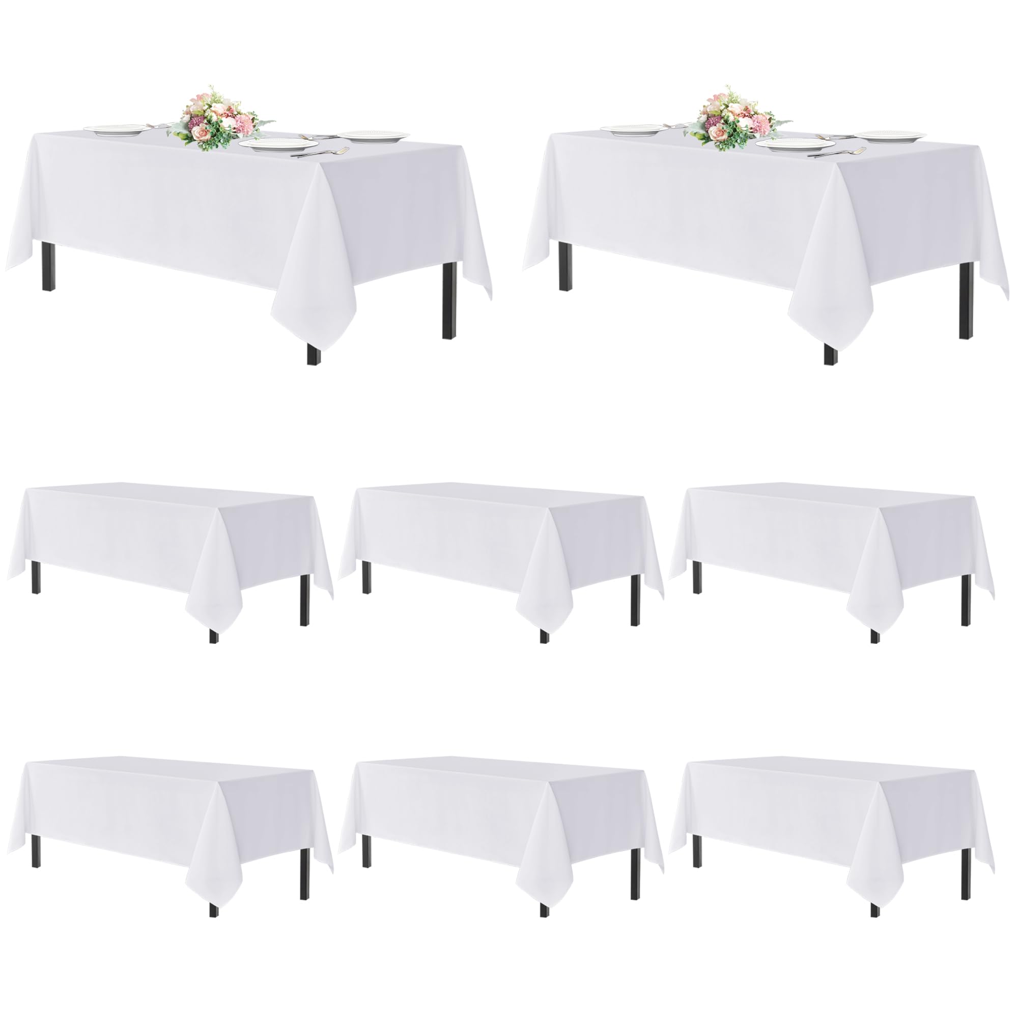 Foto 1 | Manteles Blancos Rectangulares Sancua 137 X 274 Cm, Paquete De 8 - Venta Internacional.