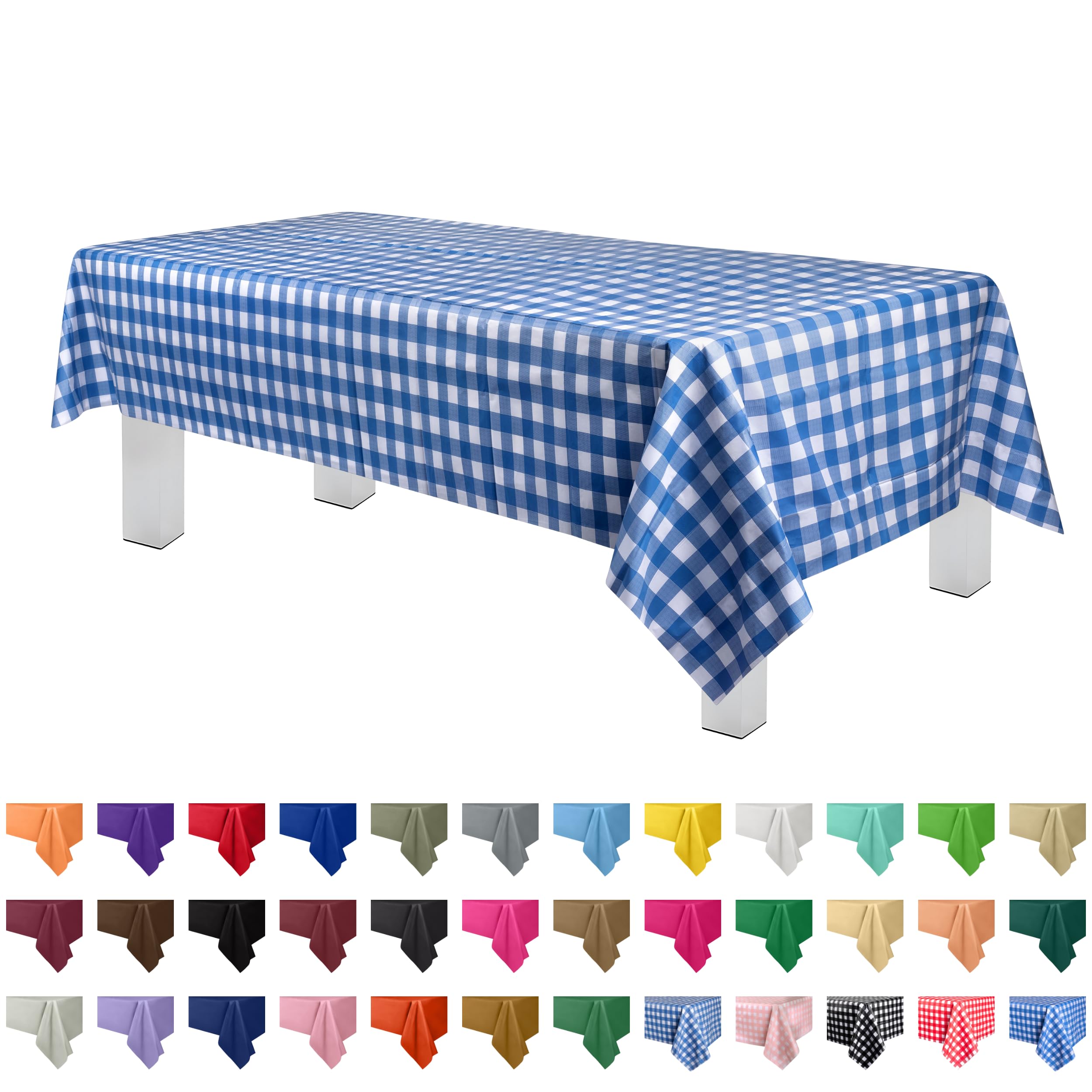 Foto 2 pulgar | Mantel De Pícnic Desechable De Plástico Grandipity Blue 137 X 274 Cm - Venta Internacional.