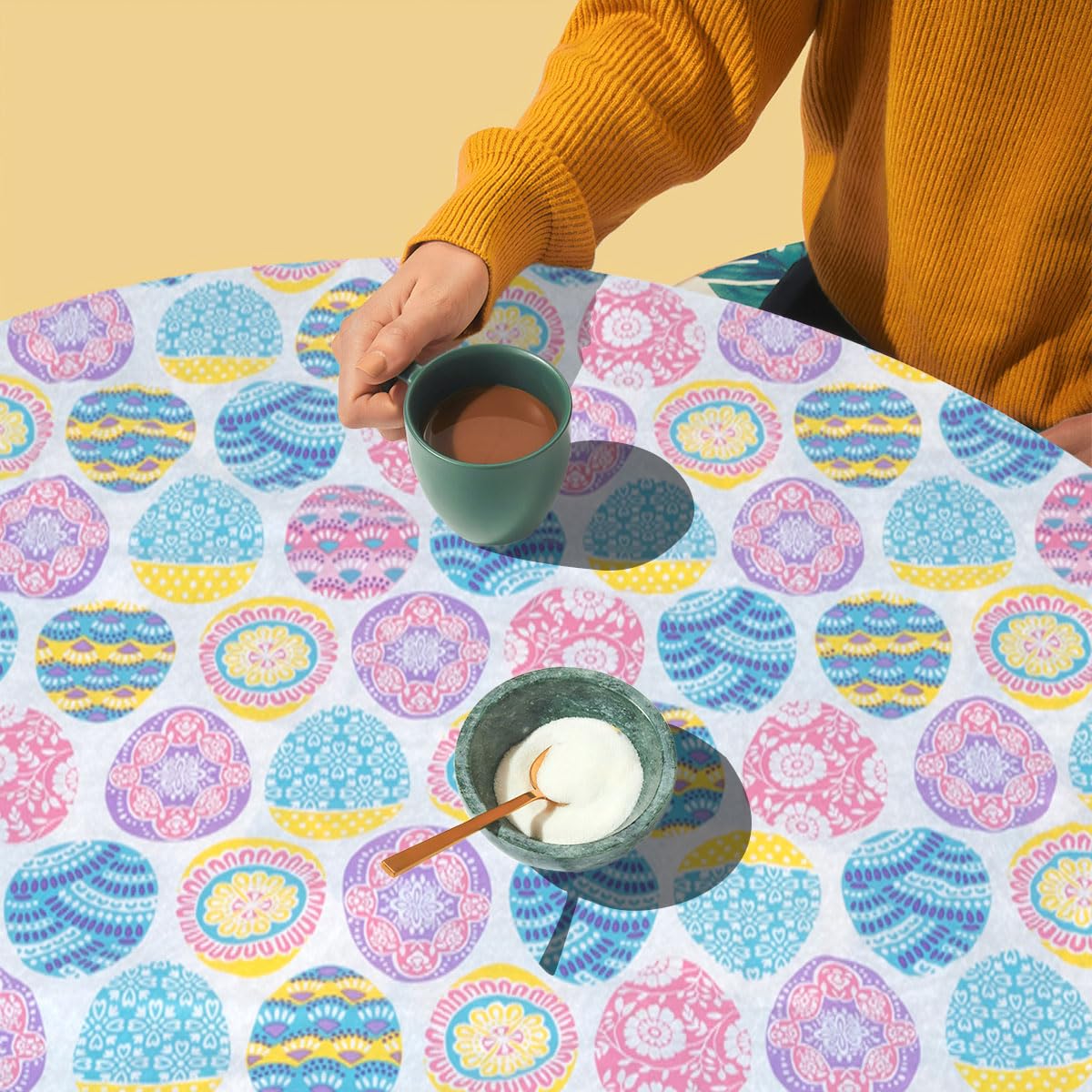 Foto 7 | Manteles De Mesa Para The Home Deluxe De Vinilo Con Estampado De Pascua - Venta Internacional.