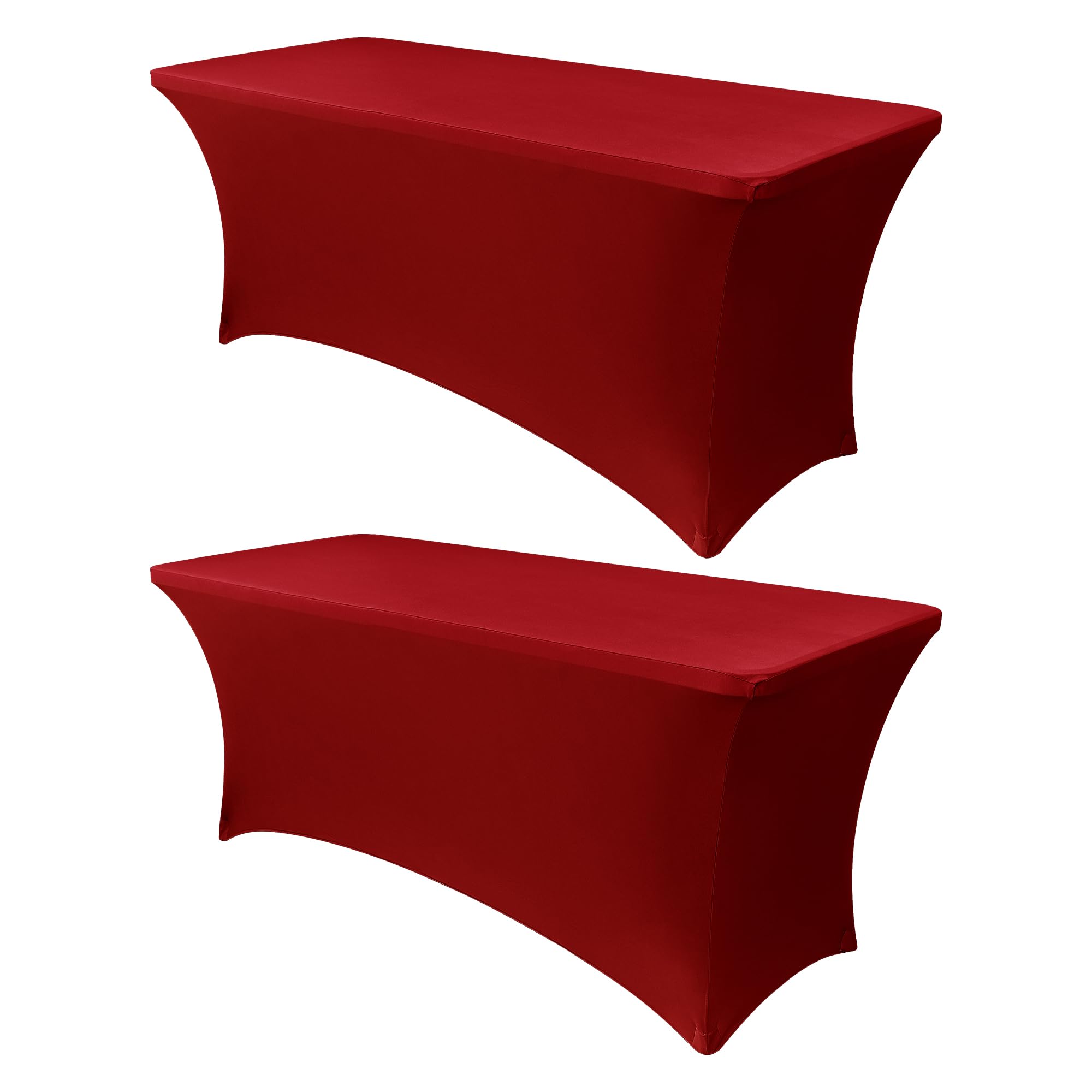 Foto 2 pulgar | Mantel Obstal Stretch Spandex Rojo Para Mesa De 6 Pies, Paquete De 2 - Venta Internacional.