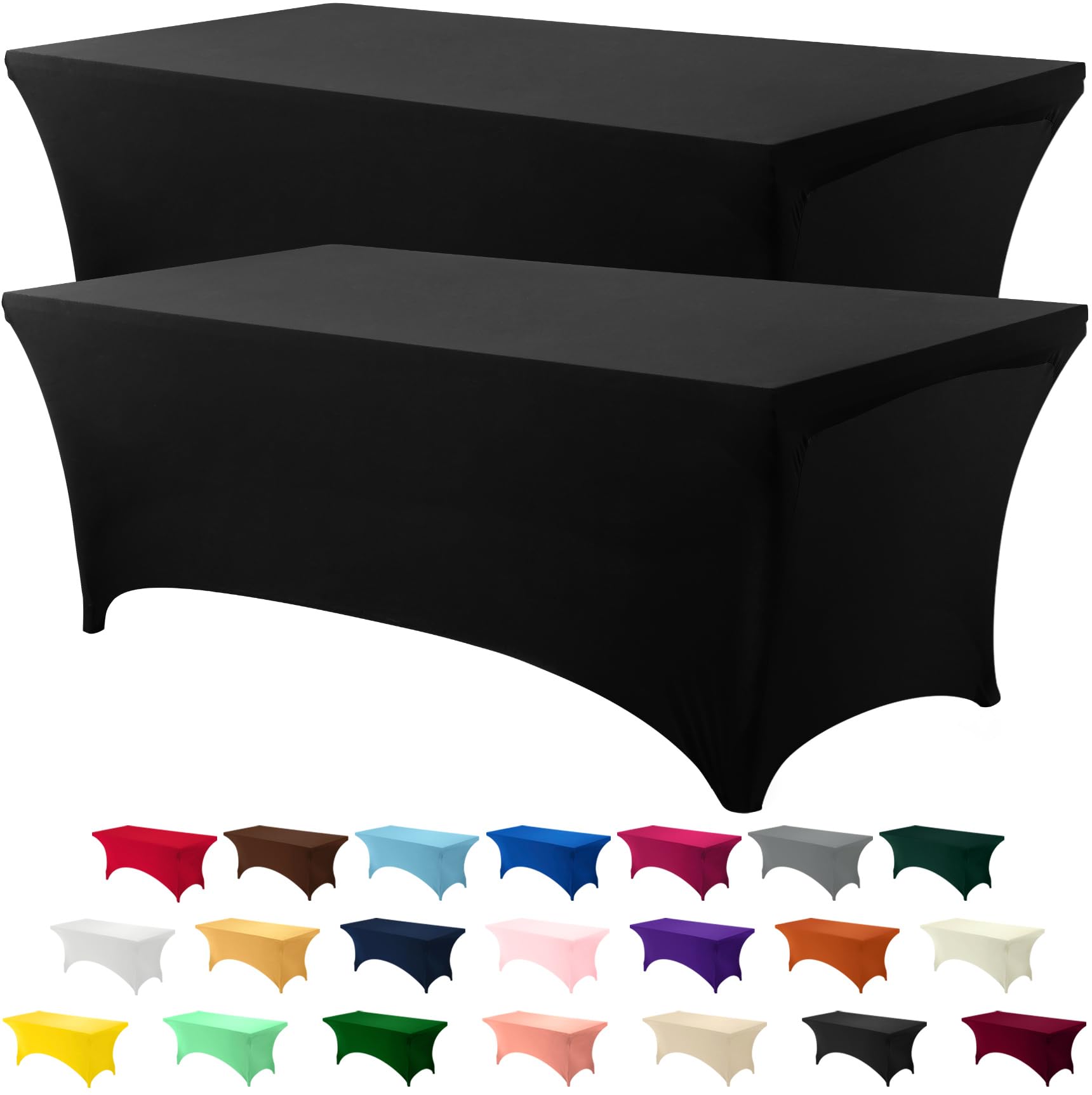 Mantel Utopia Kitchen De 4 Pies De Elastano [paquete De 2, Negro] 200 G/m² - Venta Internacional.