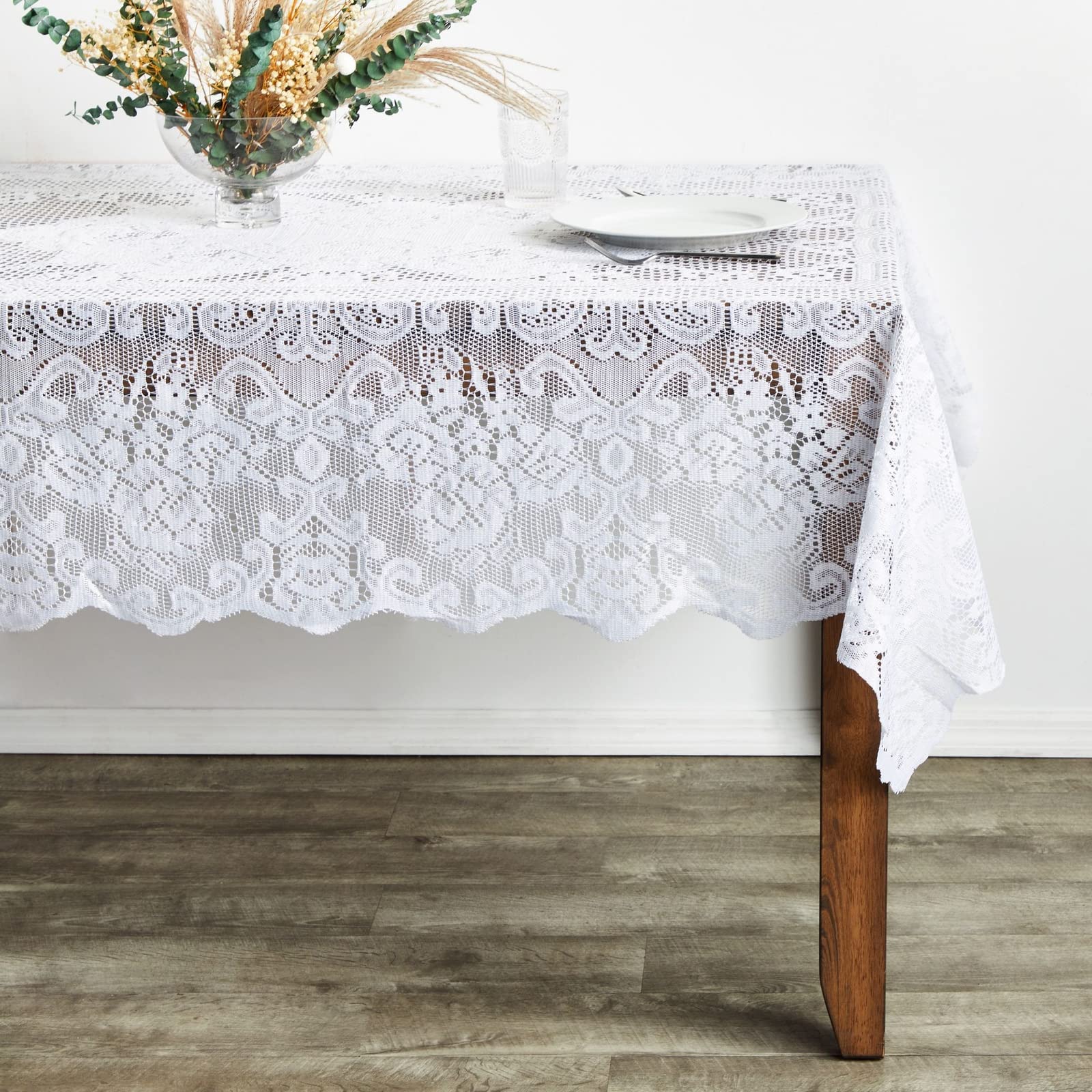 Foto 1 | Mantel Juvale De Encaje Blanco Para Mesas Rectangulares 137 X 183 Cm - Venta Internacional.