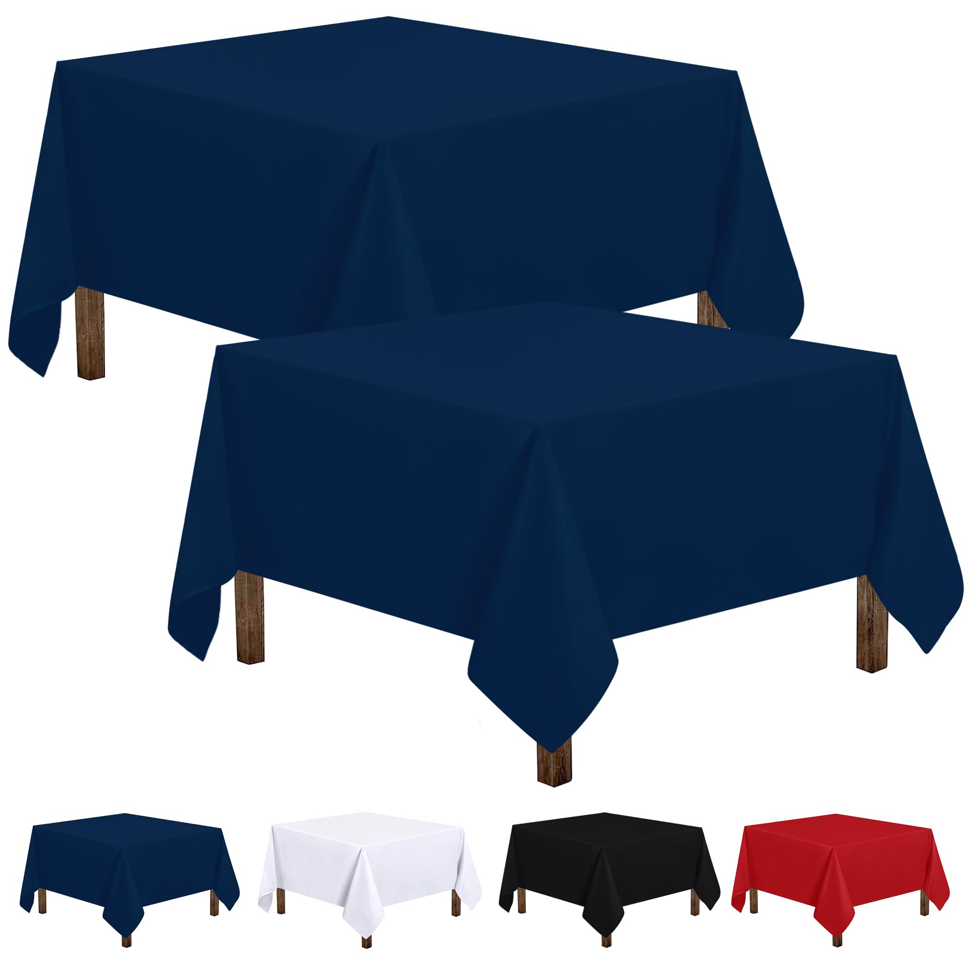 Foto 1 | Mantel Cuadrado Utopia Kitchen, 54 X 54 Pulgadas, Azul Marino, Paquete De 2 - Venta Internacional.