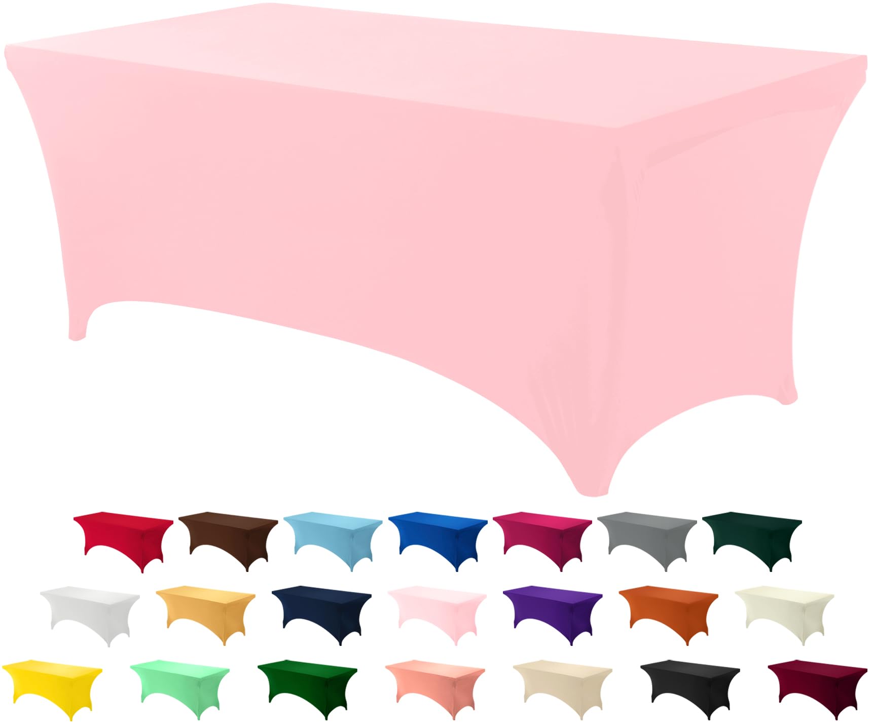 Mantel Utopia Kitchen De 6 Pies De Elastano Rosa, 200 G/m², Elástico - Venta Internacional.