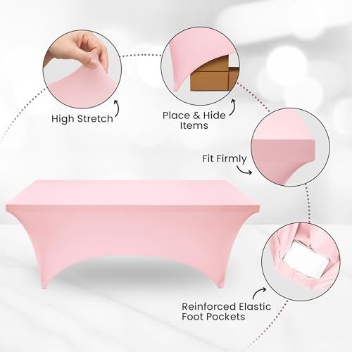 Foto 5 | Mantel Utopia Kitchen De 6 Pies De Elastano Rosa, 200 G/m², Elástico - Venta Internacional.