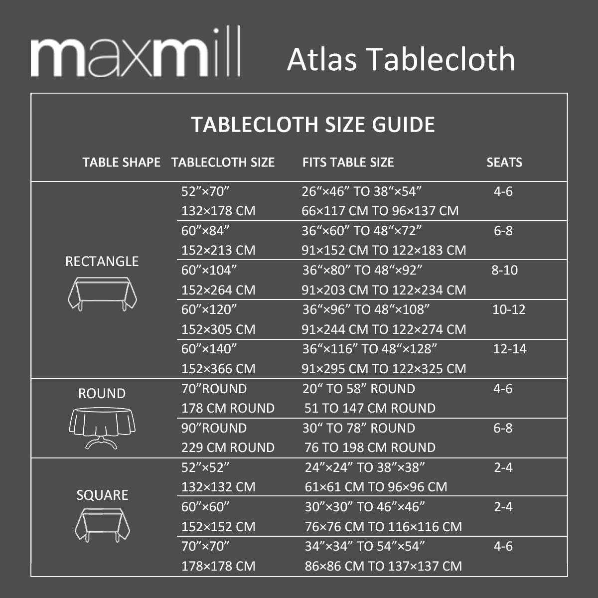 Foto 8 pulgar | Mantel para Mesa Maxmill 132 x 178 cm-Venta Internacional