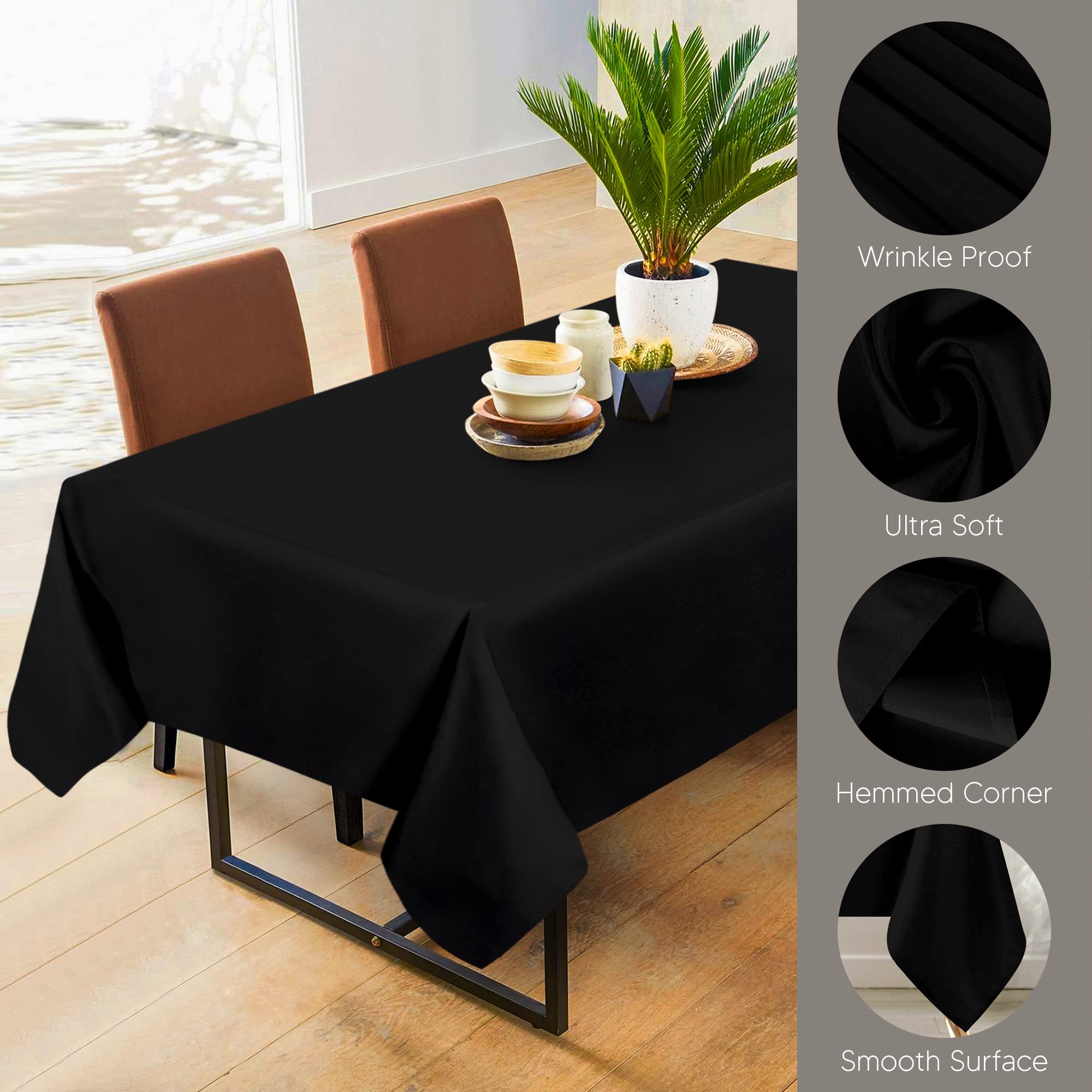 Foto 4 pulgar | Mantel Utopia Kitchen  Negro 152 x 259 cm 2 Unidades - Venta Internacional