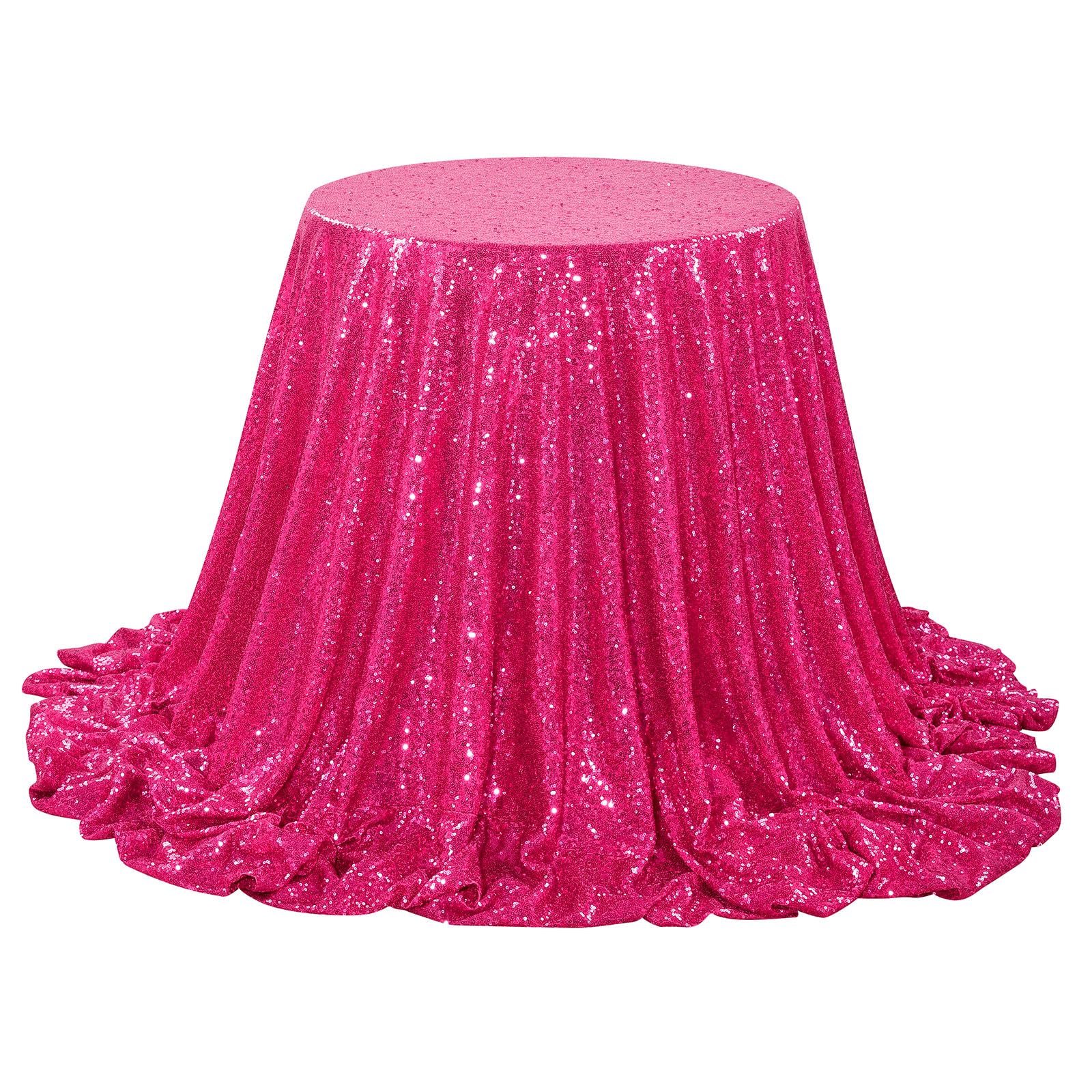 Foto 7 pulgar | Mantel Queendream Lentejuelas Rosa Intenso 152x260 Cm - Venta Internacional