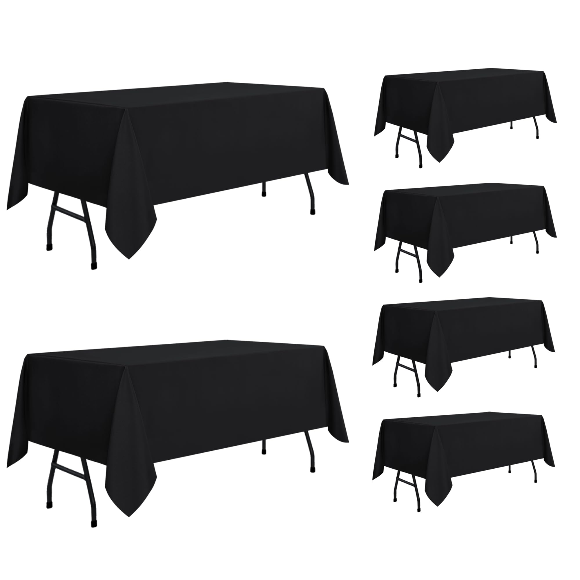 Mantel para Mesa Negro Sancua 6 Piezas-Venta Internacional