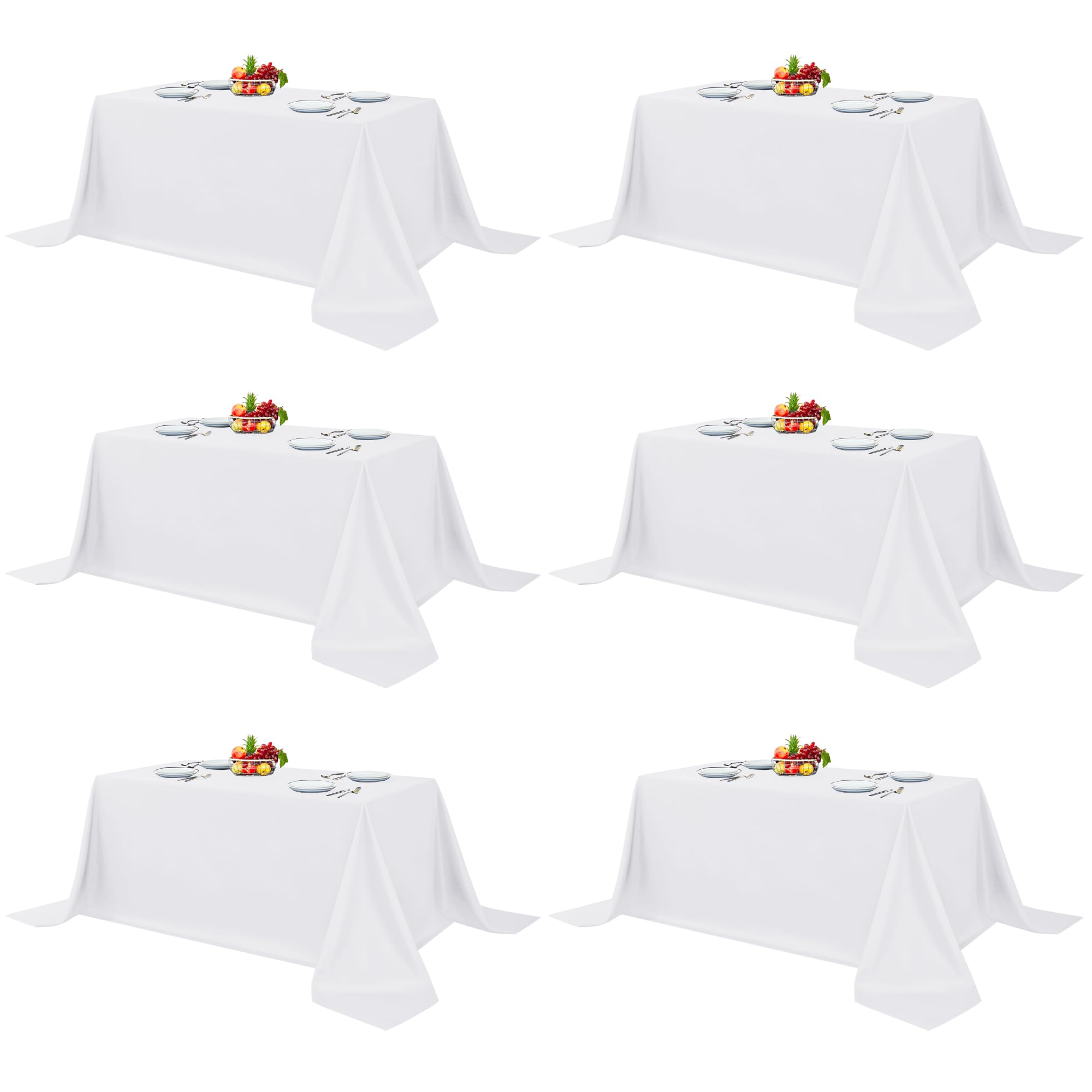 Foto 2 pulgar | Mantel Ajustable Fitable Blanco 6 Piezas - Venta Internacional