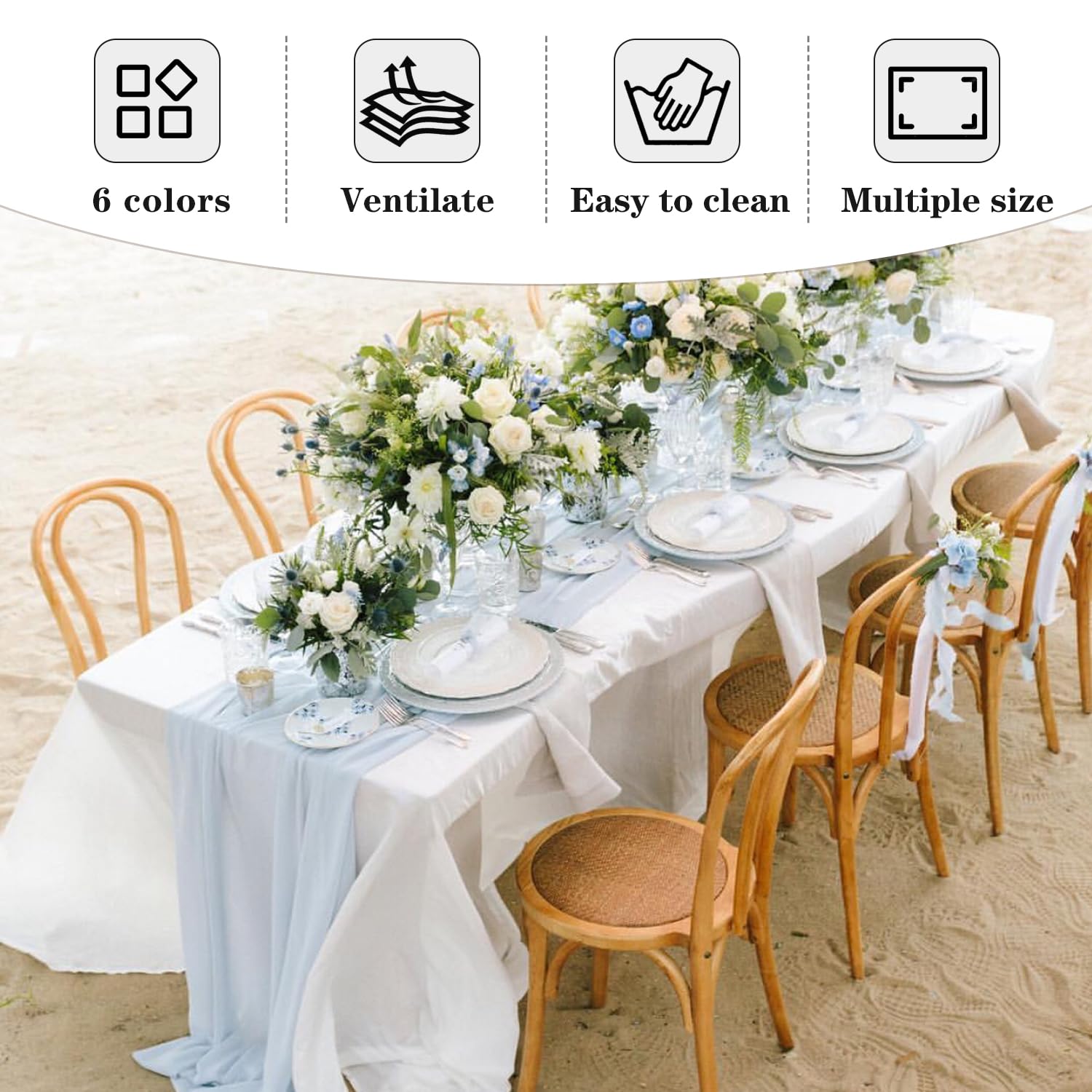 Foto 7 | Mantel Ajustable Fitable Blanco 6 Piezas - Venta Internacional