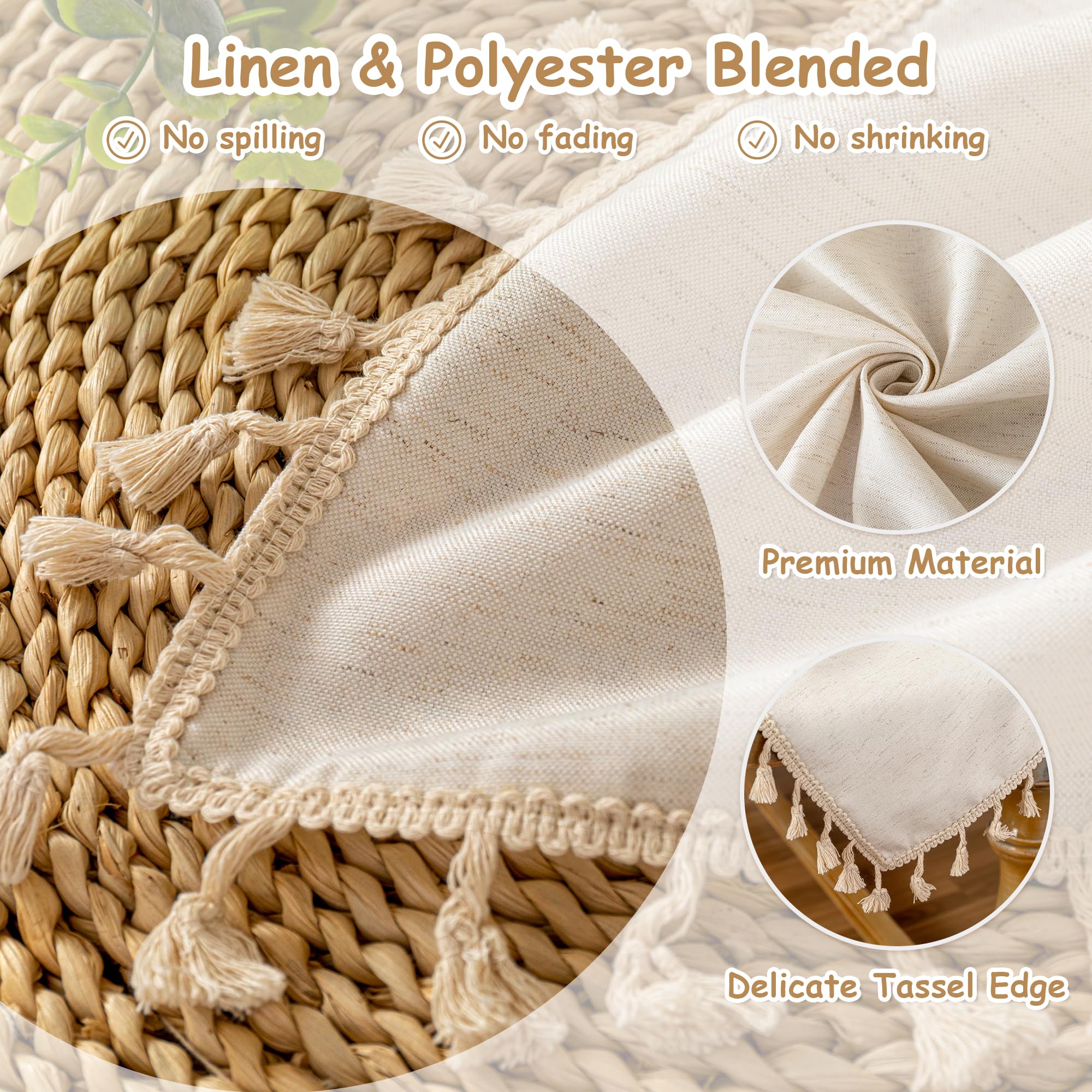 Foto 4 pulgar | Mantel para Mesa Beige Mysky Home 152 X 259 cm - Venta Internacional