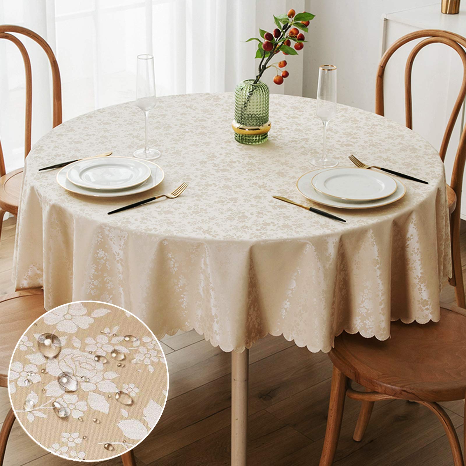 Mantel para Mesa Beige Smiry 70 cm de Diámetro - Venta Internacional