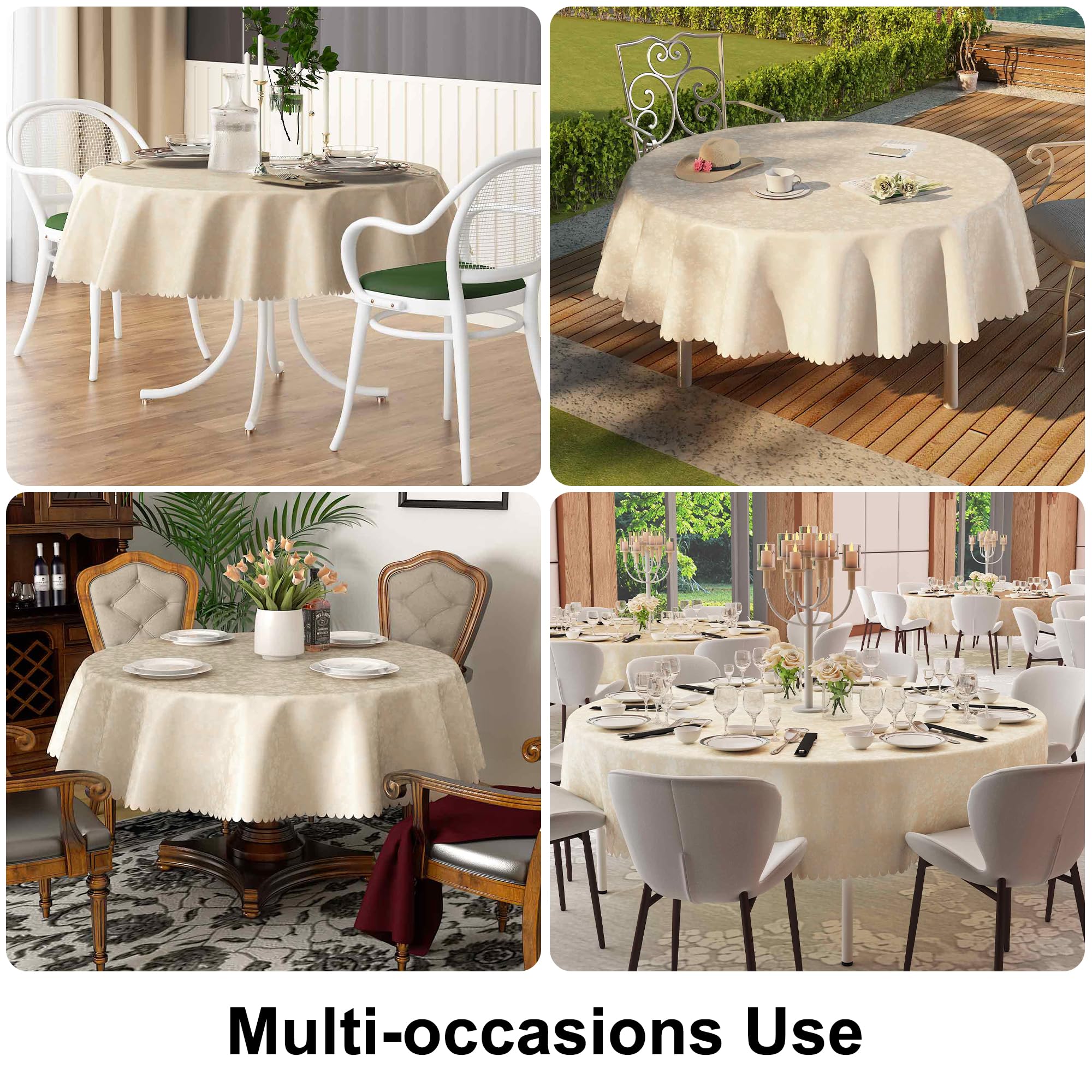 Foto 8 pulgar | Mantel para Mesa Beige Smiry 70 cm de Diámetro - Venta Internacional