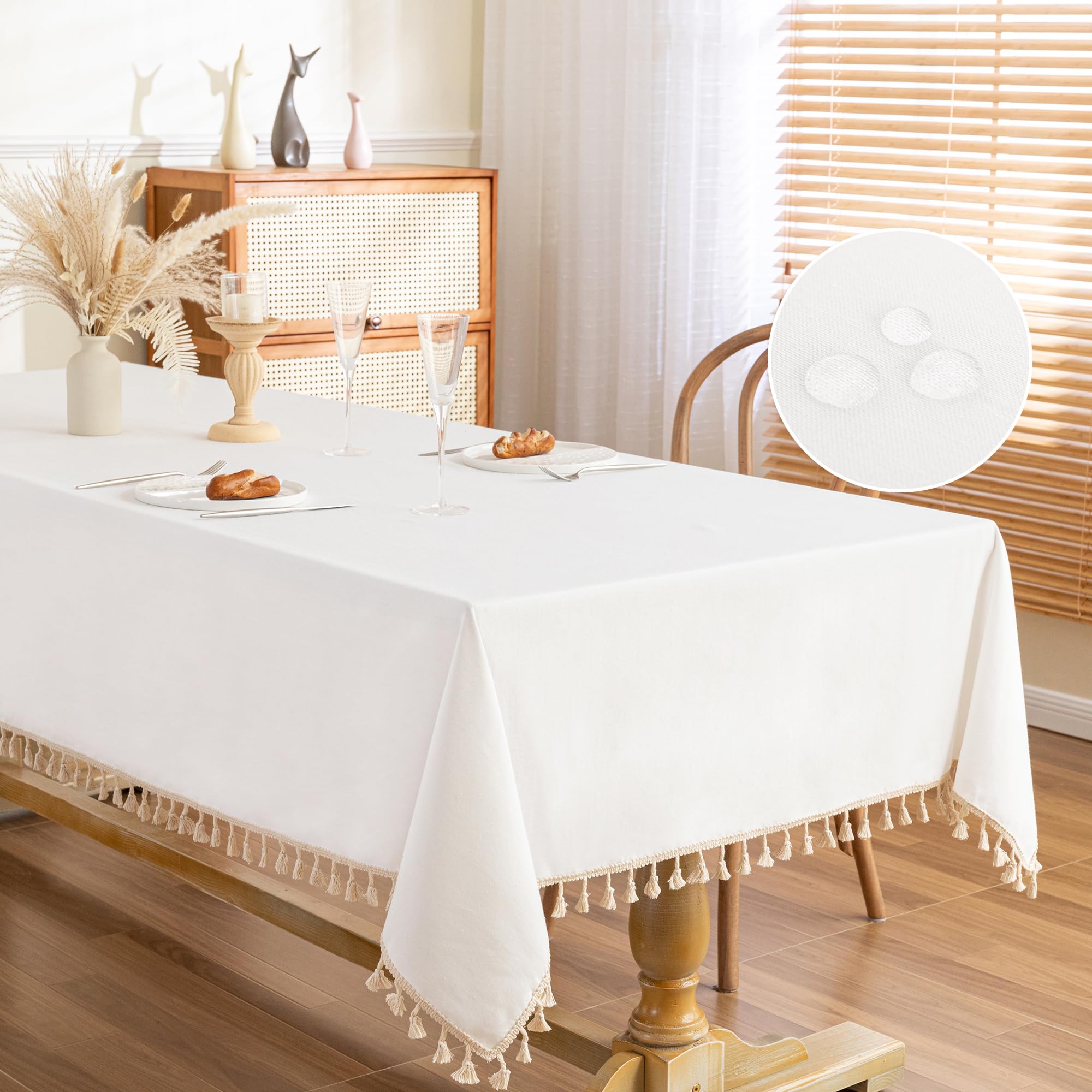 Foto 2 pulgar | Mantel para Mesa Blanco Mysky Home 140 X 220 cm - Venta Internacional