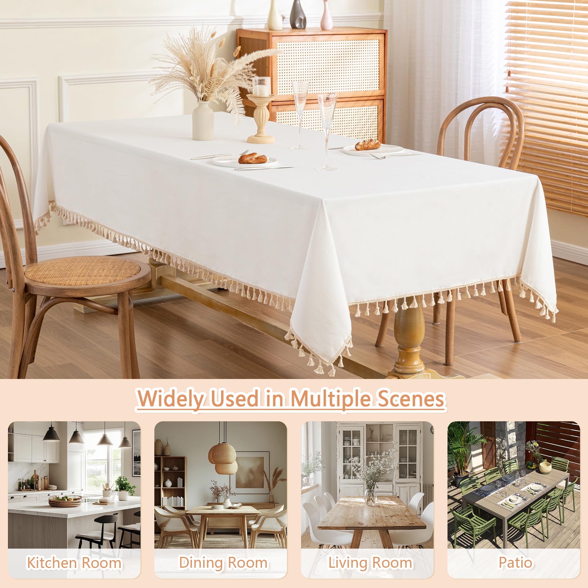 Foto 7 pulgar | Mantel para Mesa Blanco Mysky Home 140 X 220 cm - Venta Internacional