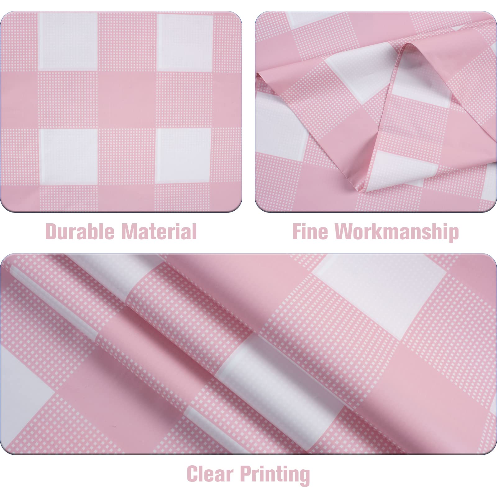 Foto 5 | Mantel para Mesa Rosa con Blanco a Cuadros Kesfey 137 x 274 cm 8 Piezas - Venta Internacional