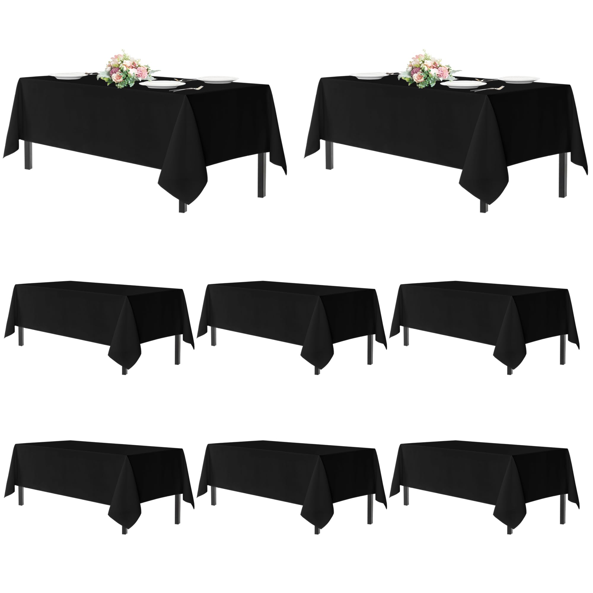 Foto 2 pulgar | Mantel para Mesa Negro Sancua 8 Piezas-Venta Internacional