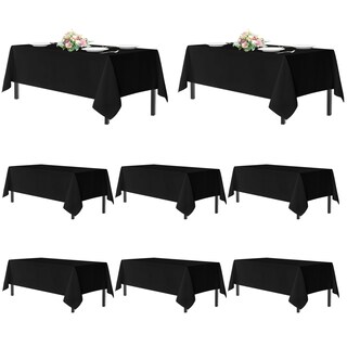 Foto 1 | Mantel para Mesa Negro Sancua 8 Piezas-Venta Internacional