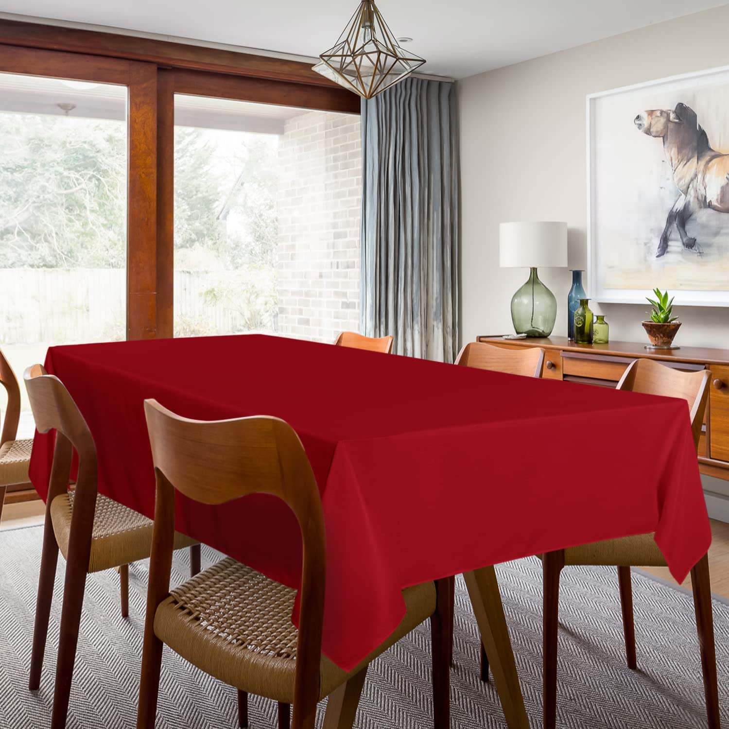 Foto 4 pulgar | Mantel para Mesa Roja Sancua 152 X 259 cm 2 Piezas - Venta Internacional