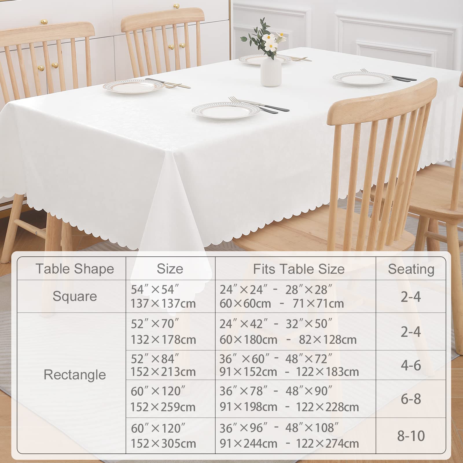Foto 7 pulgar | Mantel para Mesa Blanco Smiry 152 x 259 cm - Venta Internacional