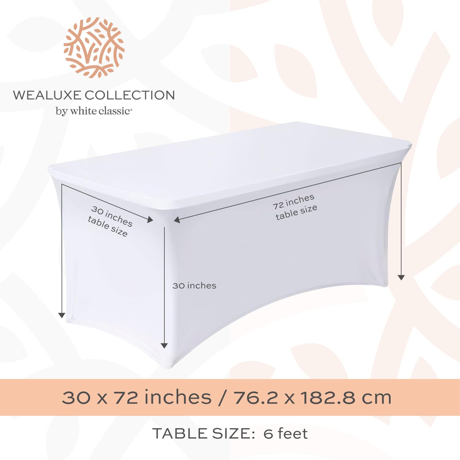 Foto 3 pulgar | Mantel para Mesa Blanco White Classic 2 Piezas-Venta Internacional