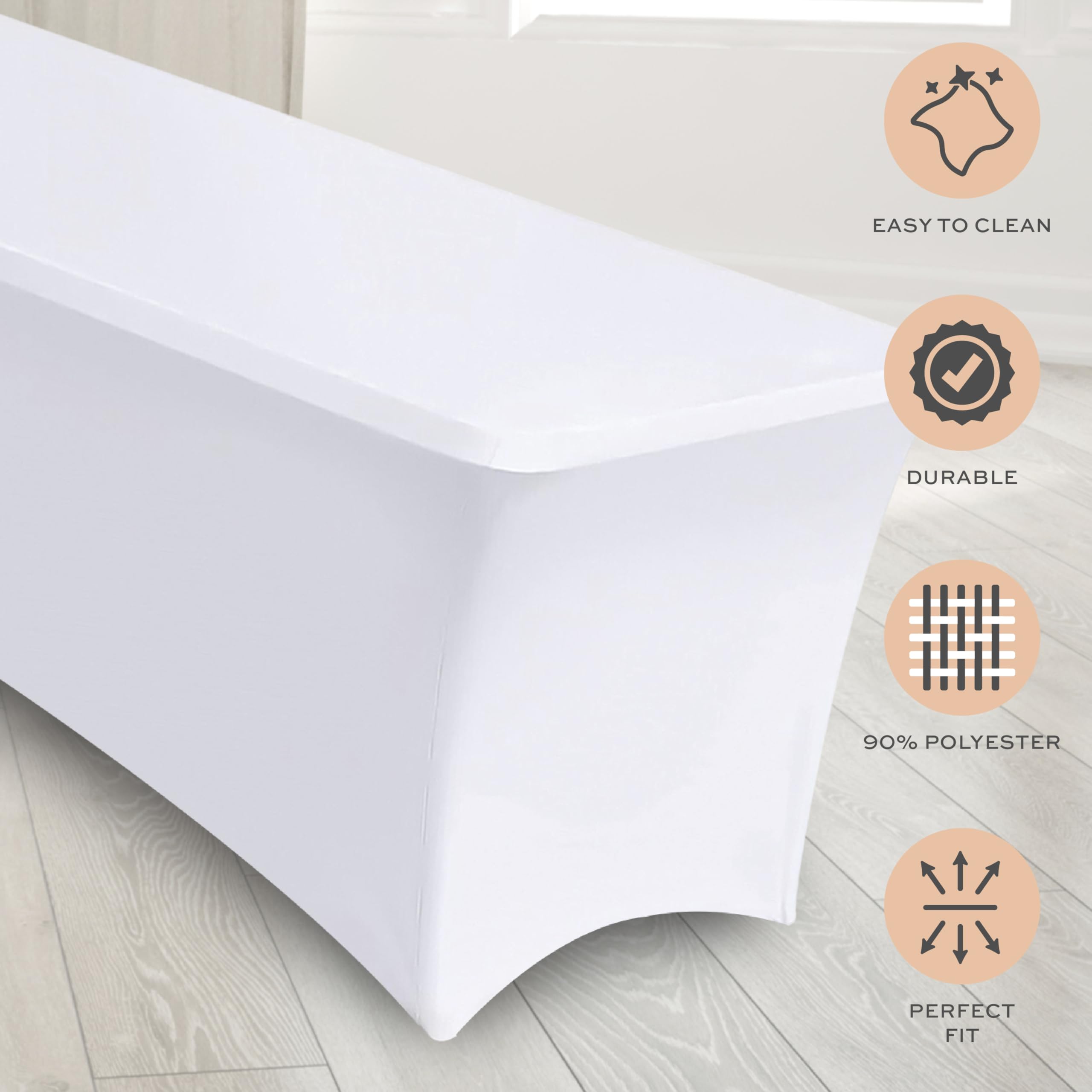 Foto 5 pulgar | Mantel para Mesa Blanco White Classic 2 Piezas-Venta Internacional