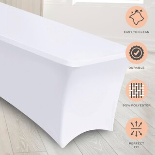 Foto 4 | Mantel para Mesa Blanco White Classic 2 Piezas-Venta Internacional