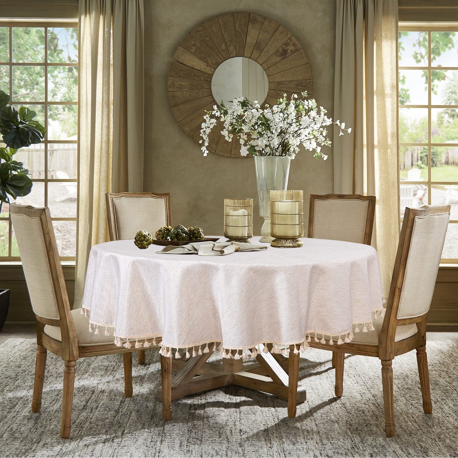 Foto 2 pulgar | Mantel para Mesa Beige Mysky Home 152 cm - Venta Internacional