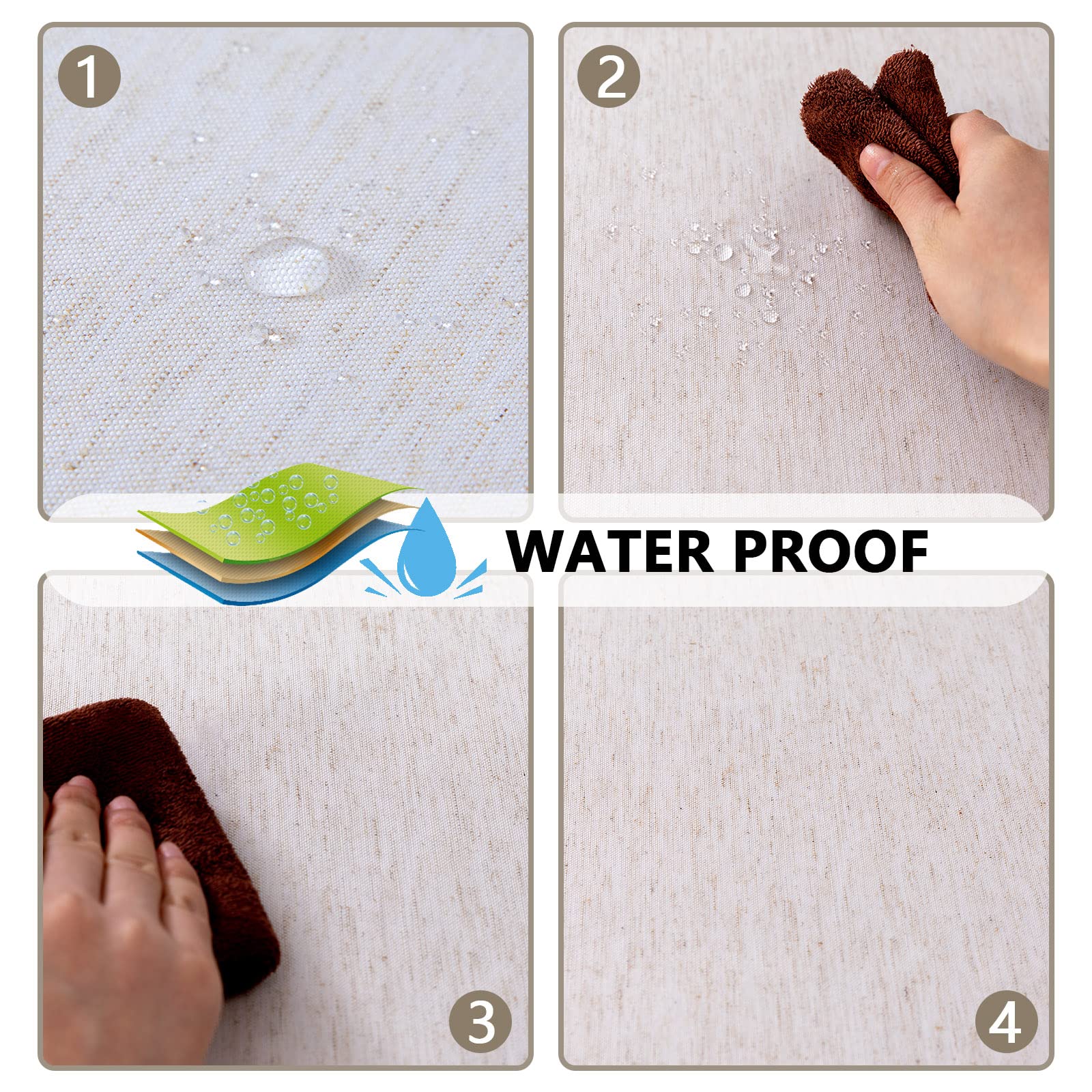 Foto 4 pulgar | Mantel para Mesa Beige Mysky Home 152 cm - Venta Internacional