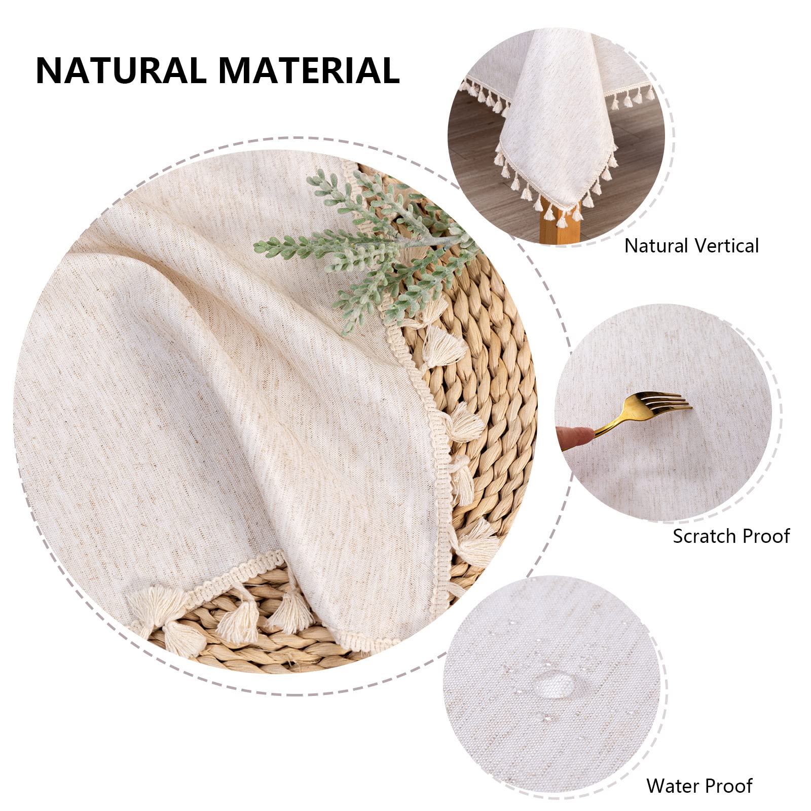 Foto 7 pulgar | Mantel para Mesa Beige Mysky Home 152 cm - Venta Internacional