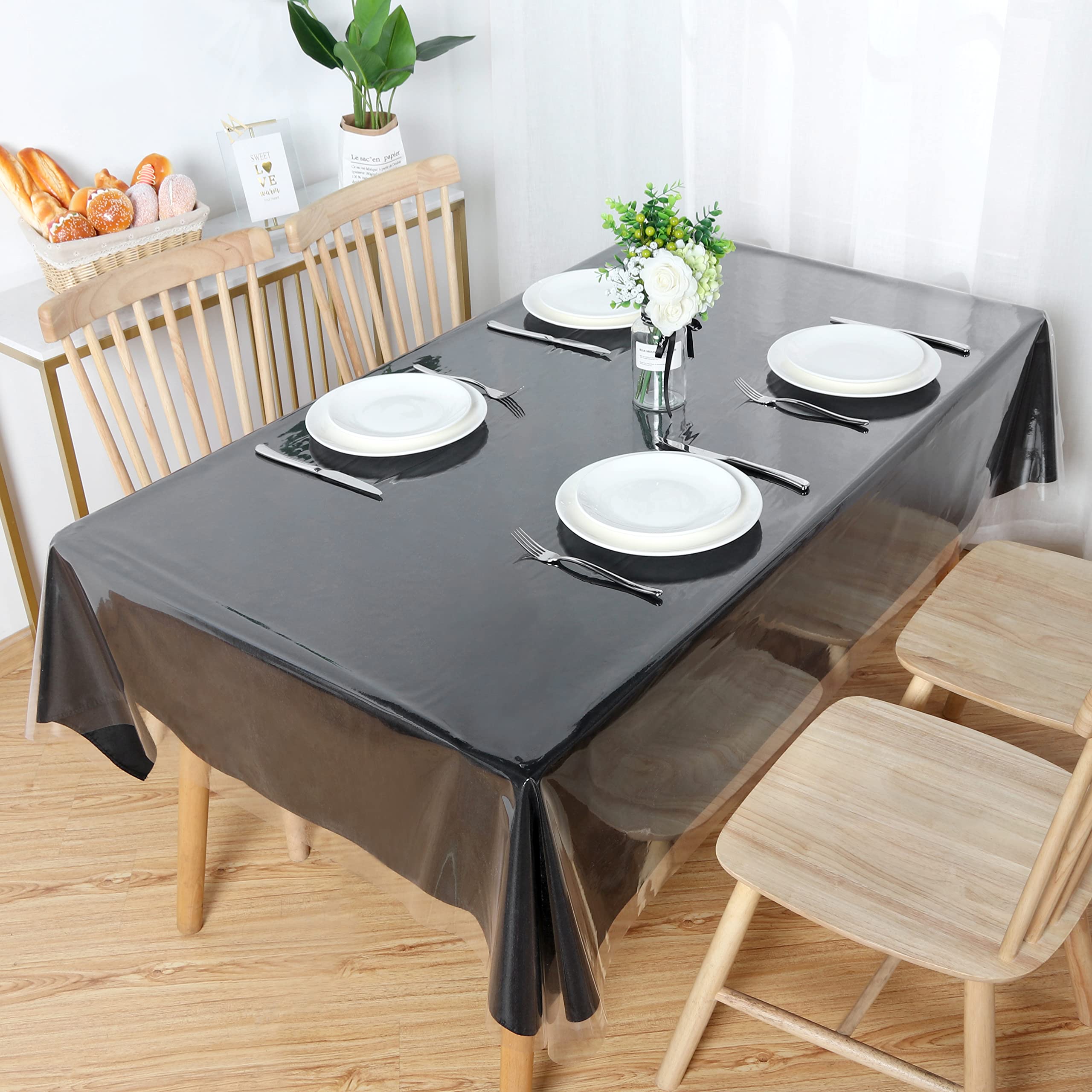 Foto 6 pulgar | Mantel Obstal Plástico Transparente 137x274 Cm Impermeable - Venta Internacional
