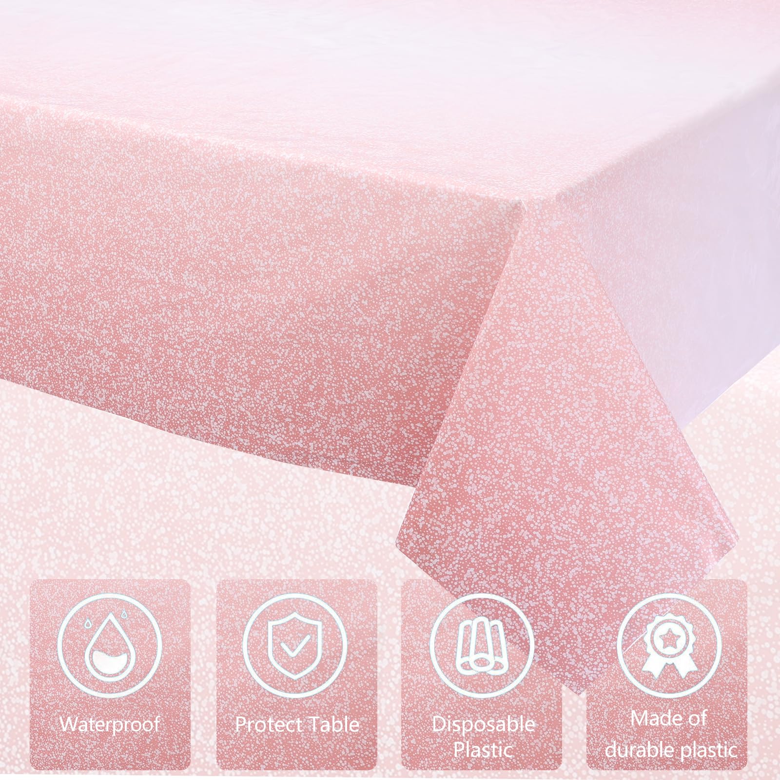 Foto 6 pulgar | Mantel Kesfey Ombre Oro Rosa 137 x 274 cm  3 Piezas  - Venta Internacional