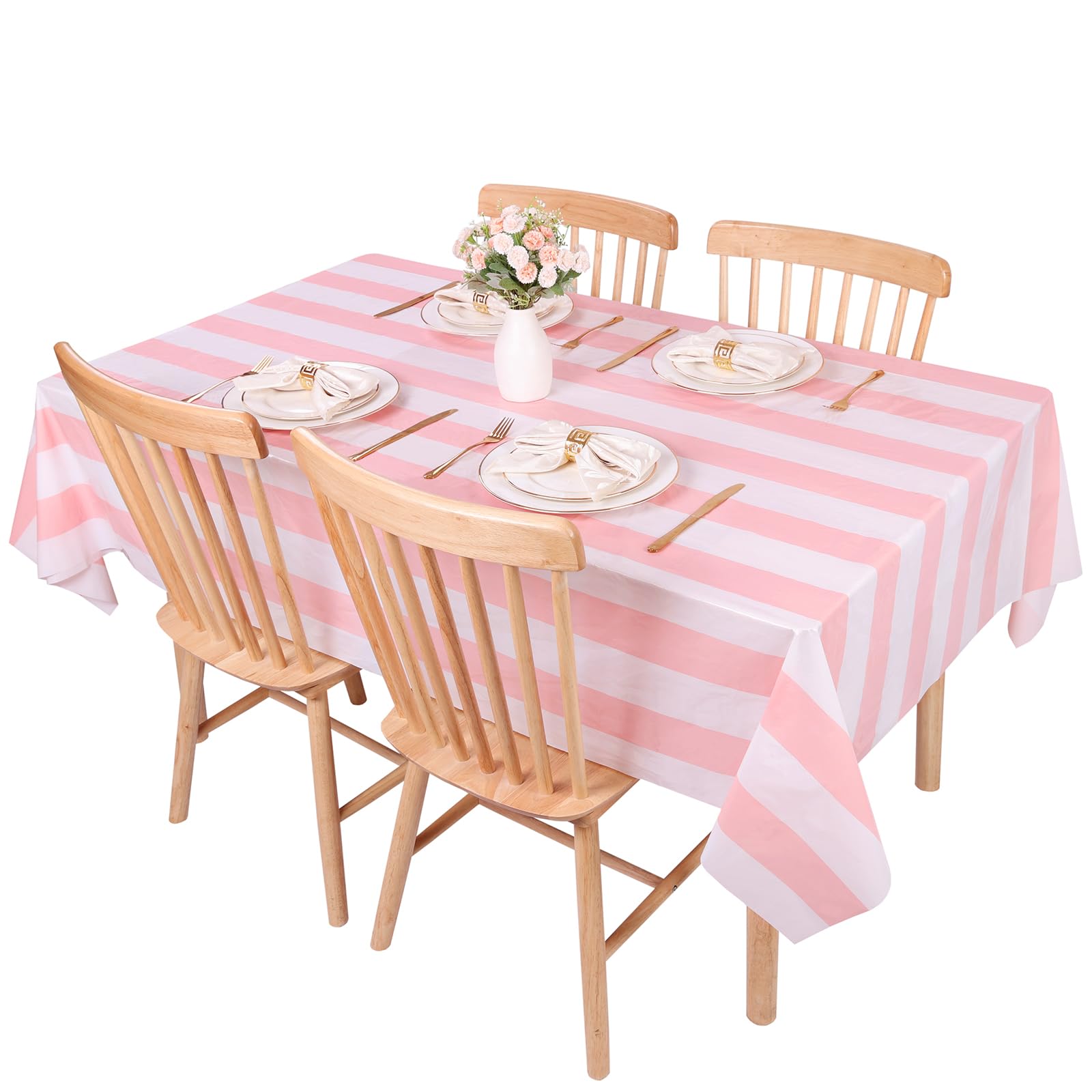 Foto 2 pulgar | Mantel Kesfey a Rayas Rosa Impermeable 137 x 274 cm - Venta Internacional