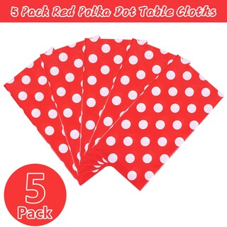 Foto 4 | Mantel Kesfey con Lunares Rojos de Plástico 137 x 274 cm 5 Piezas - Venta Internacional